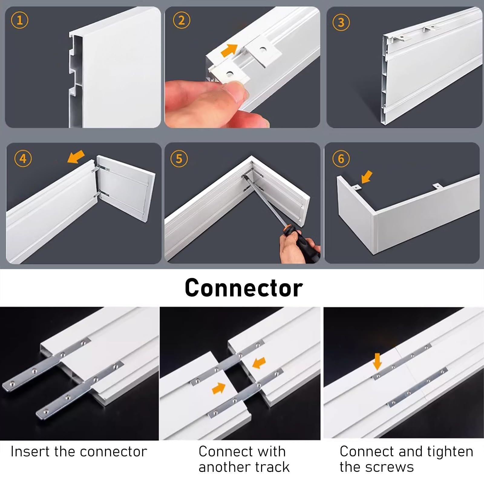 Heavy Duty Aluminum Wall Mount Curtain Pelmet Panel Box - No Tracks Cornice Board for Roller & Venetian Blinds - Ceiling Installation - Perfect for Living Room, Bedroom & Office Window Decor