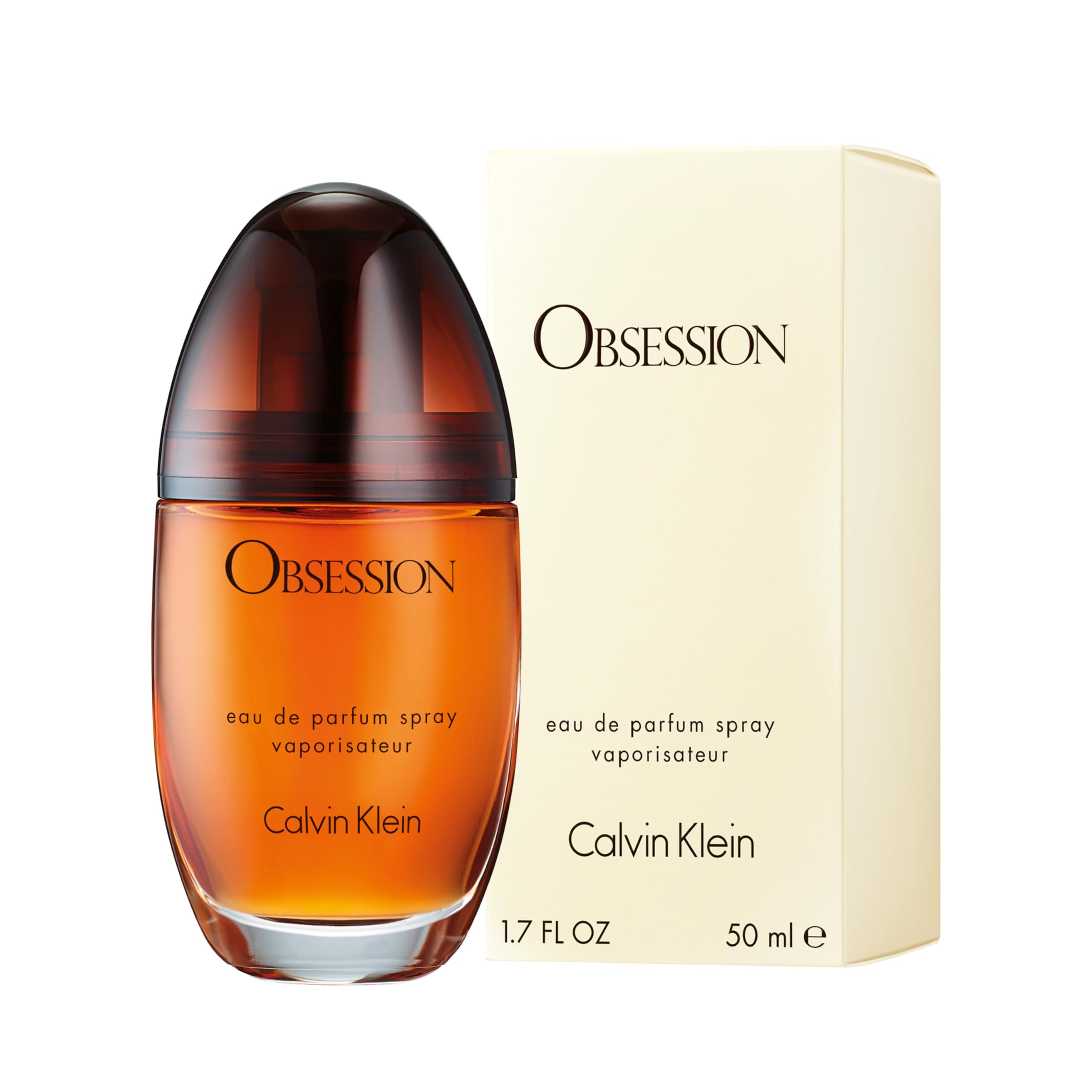 Calvin Klein Obsession Eau de Parfum for Women - Amber Floral Perfume with Mandarin, Bergamot, Jasmine & Patchouli Notes - Long Lasting Fragrance - Perfect for Date Night, Office Wear & Special Occasions