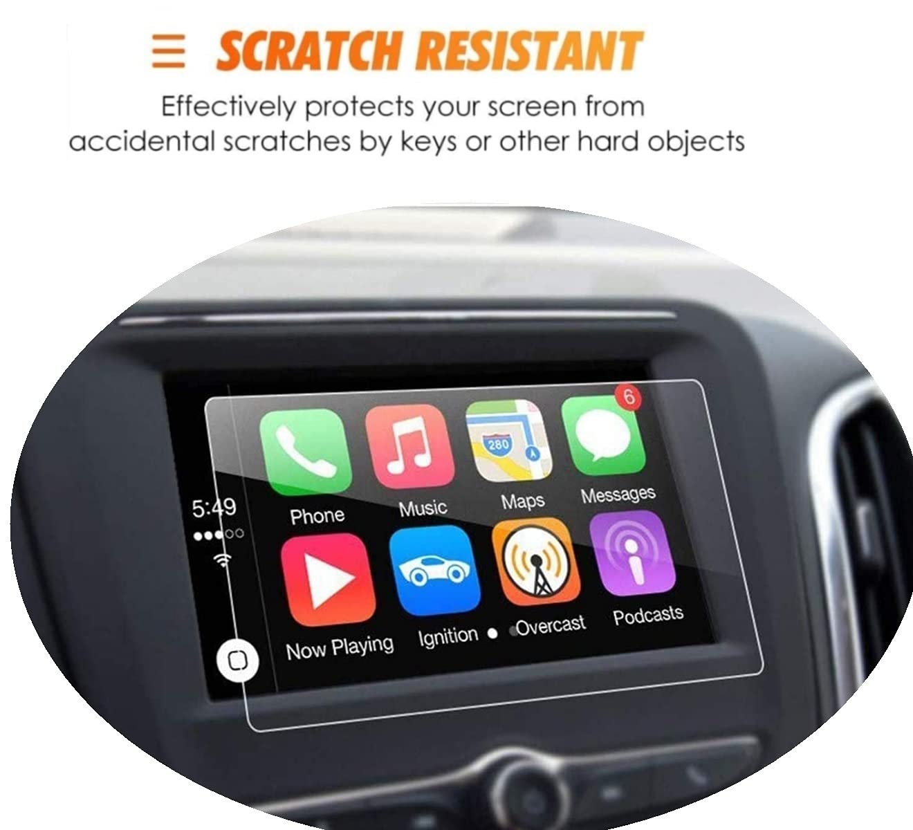 7 Inch Tempered Glass Screen Protector for Chevy Trax Spark Sonic Cruz Malibu Traverse Equinox (2021 Model) - HD Clear, Anti-Scratch, Bubble-Free Installation - Perfect for Daily Driving & Touchscreen Protection