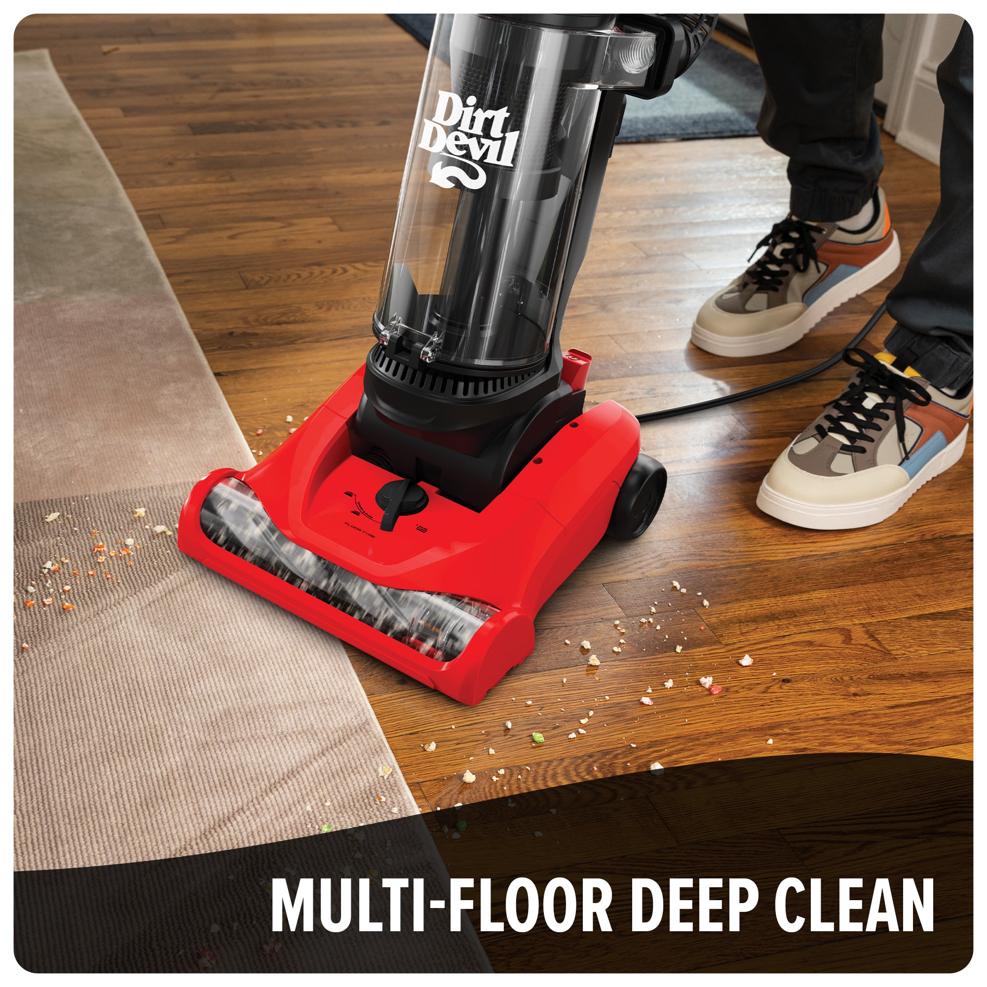 Multi-Surface Upright Vacuum Cleaner for Hardwood Floors, Carpets & Pet Hair - Powerful Home Cleaning for Living Room, Bedroom & Stairs