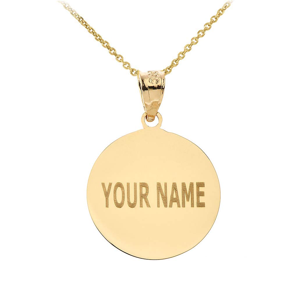 10k Yellow Gold Personalized Baseball & Softball Necklace - Custom Name & Number Engraved - Sports Jewelry Gift for Athletes, Players & Fans - Perfect for Games, Training & Special Occasions