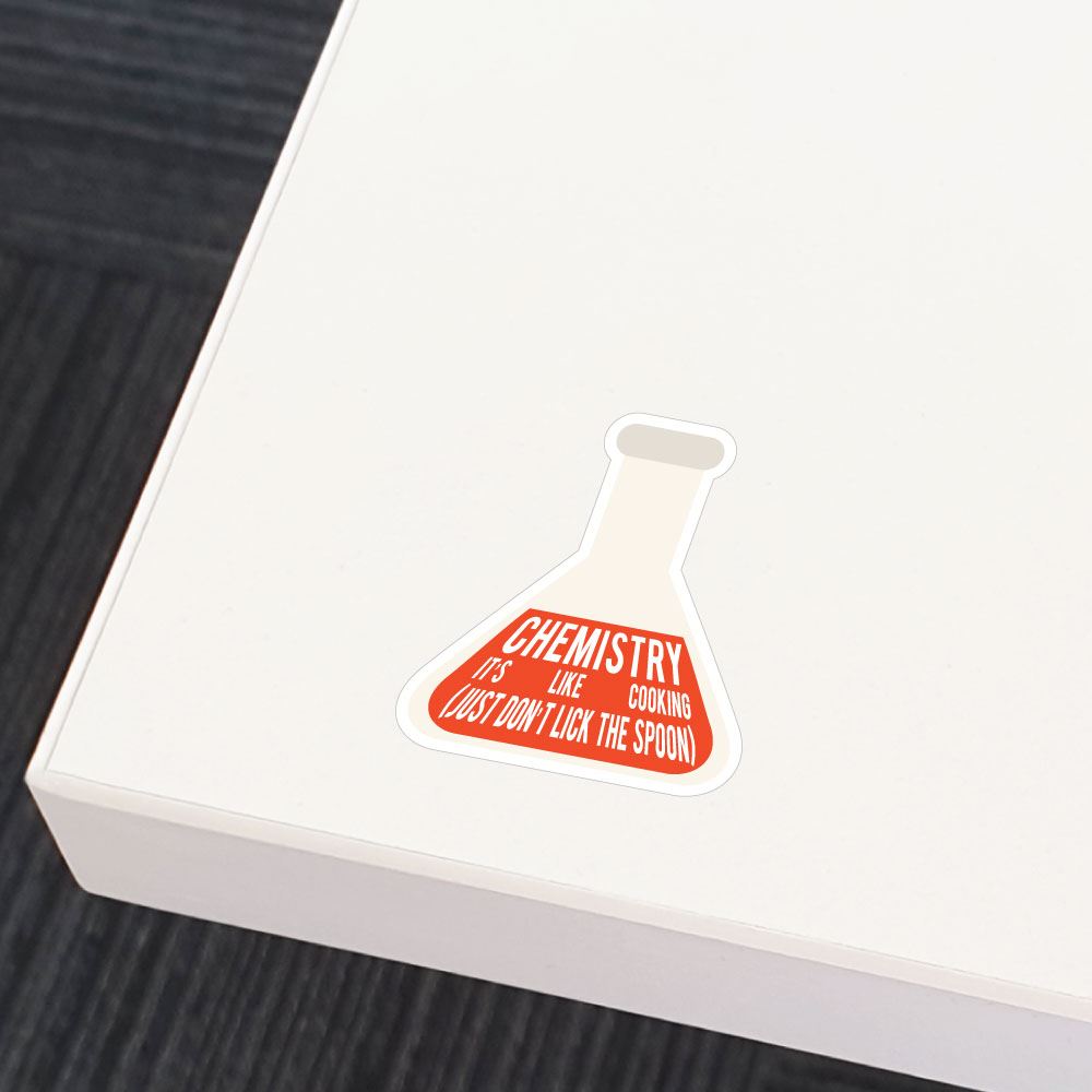 Science Chemistry Sticker Decal - Fun Lab Equipment & Molecule Designs for Laptops, Water Bottles & Notebooks | Perfect for Students, Teachers & Science Enthusiasts