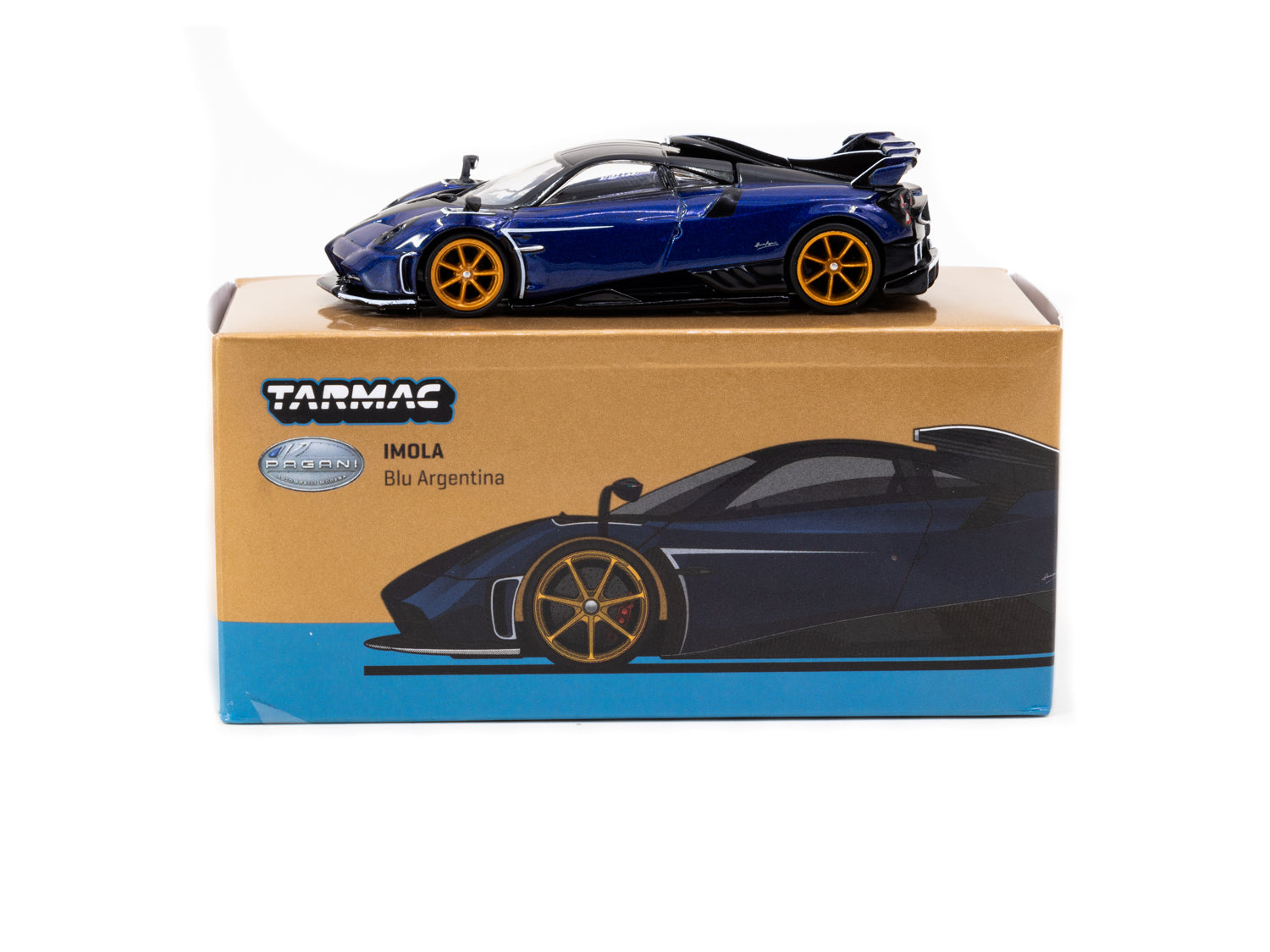 Tarmac Works 1/64 Pagani Imola Blu Argentina Diecast Model Car - Premium Collectible for Car Enthusiasts & Hobbyists - Perfect for Display, Gifts, and Racing Collections