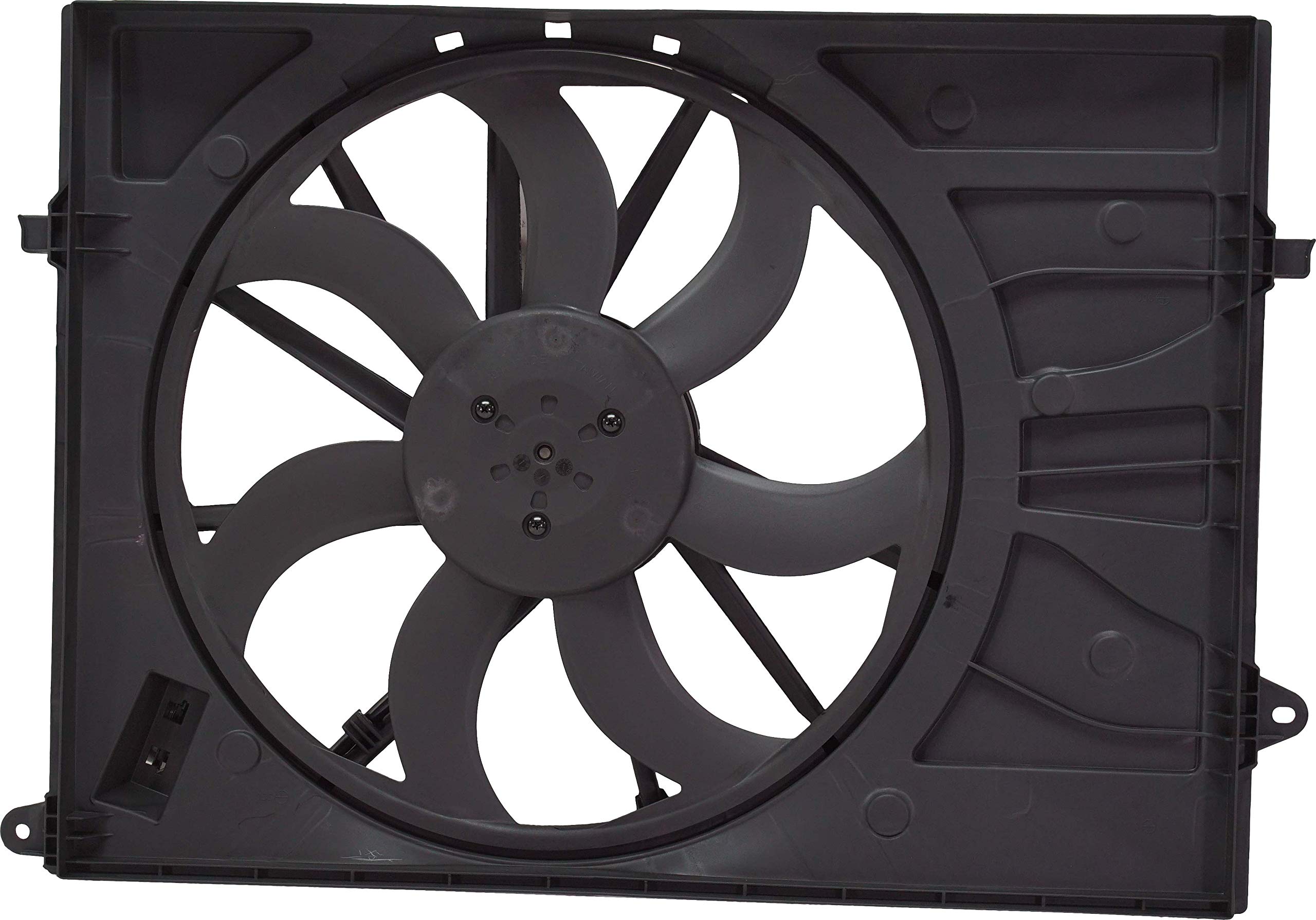 Evan Fischer Radiator Cooling Fan Assembly - Compatible with 2019-2020 Hyundai Santa Fe | Replacement Cooling Fan for Engine Overheating Prevention | Perfect for Summer Driving & Heavy Traffic Conditions