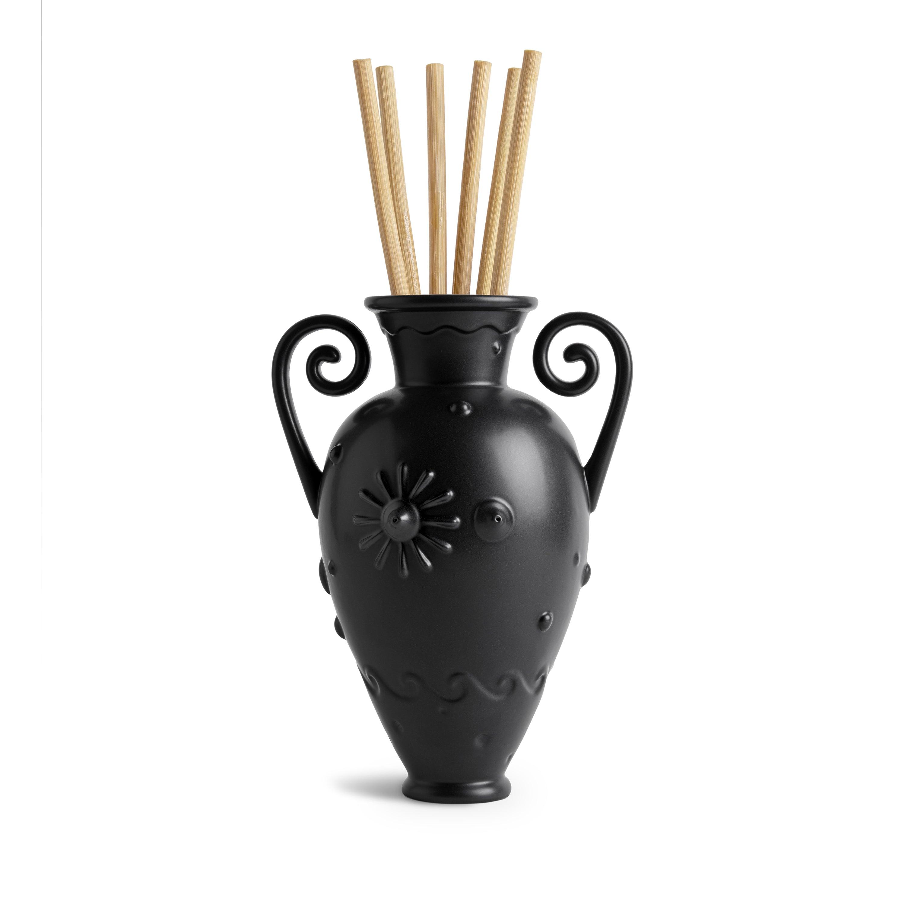 Pantheon Orpheus Amphora Vase - Elegant Black Greek Inspired Vase for Home Decor, Wedding Centerpieces & Gift Ideas