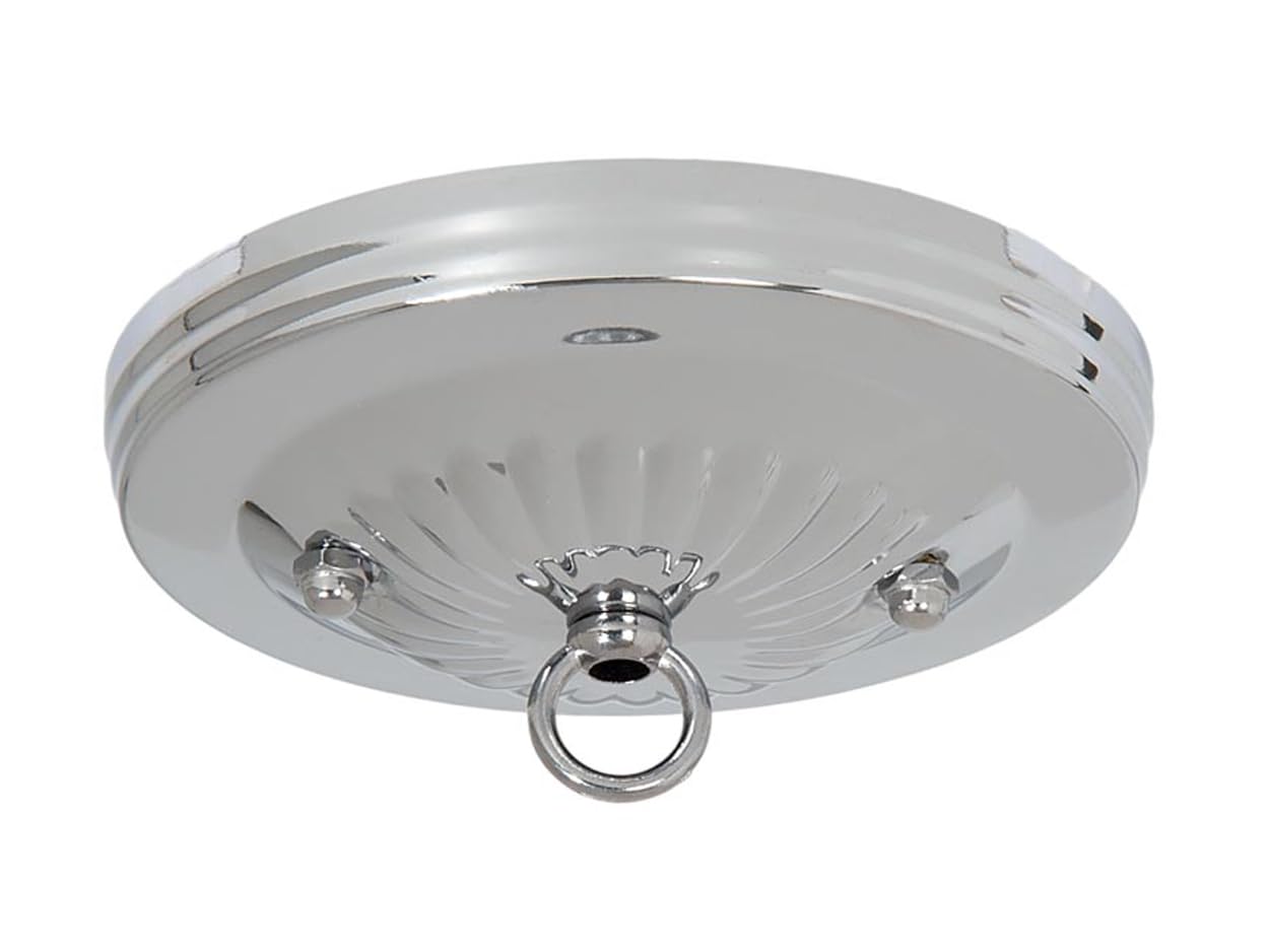 B&P Lamp® Nickel Plated Steel Canopy Kit - 5-1/8 Inch Diameter Ceiling Light Fixture Mounting Hardware for Chandeliers & Pendant Lights | Perfect for Living Room, Bedroom & Dining Room Lighting Upgrade