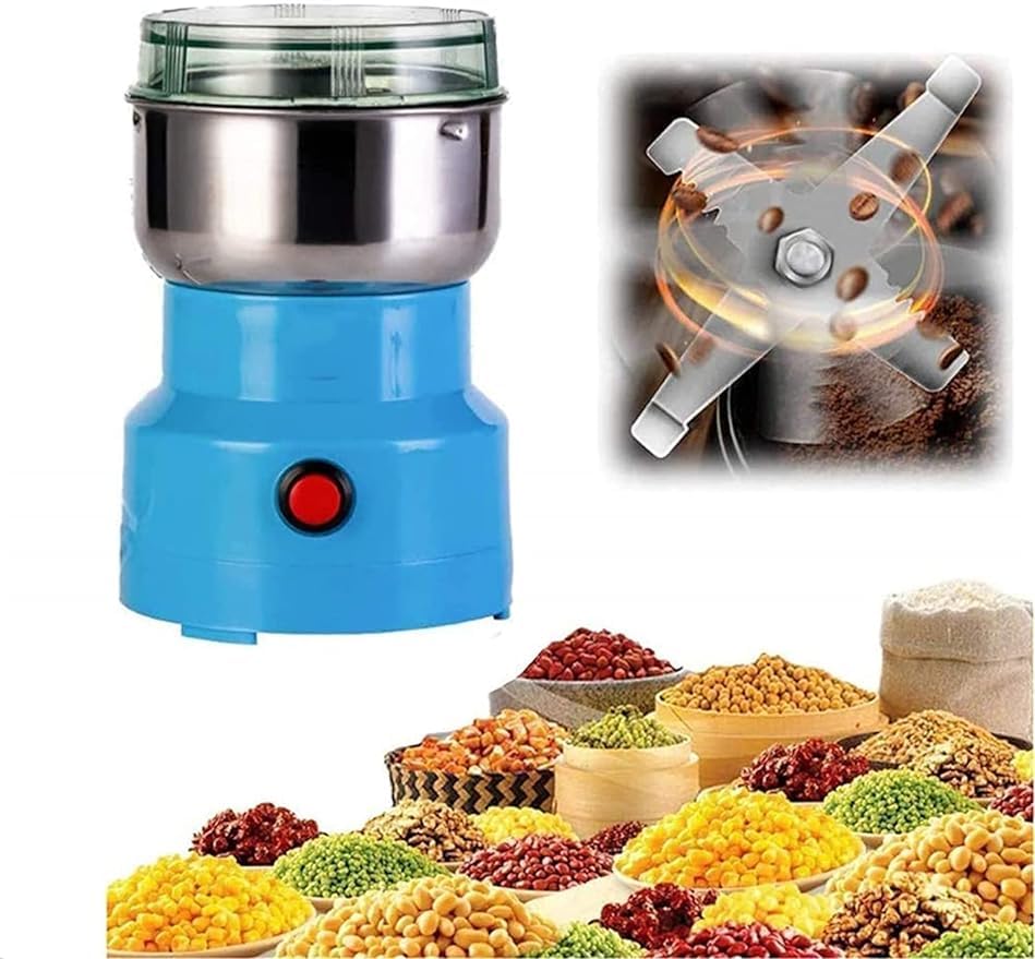 Premium Multifunctional Food Grinder - Ultra Fine Dry Grain & Coffee Grinder, Electric Smash Machine for Rice, Corn, Sesame | Perfect for Home Kitchen, Coffee Shops & Baking Enthusiasts