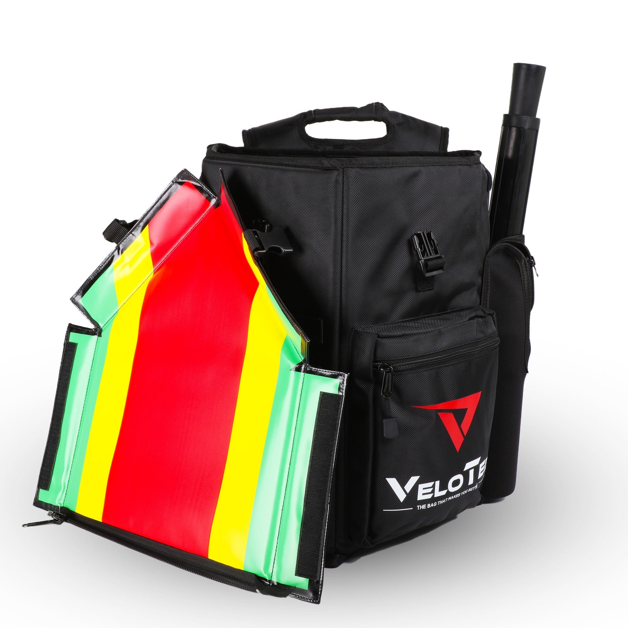 VeloTee 2.0 Baseball & Softball Bat Bag with Adjustable Batting Tee - Durable Sports Equipment for Training & Games - Perfect for Baseball Players & Coaches