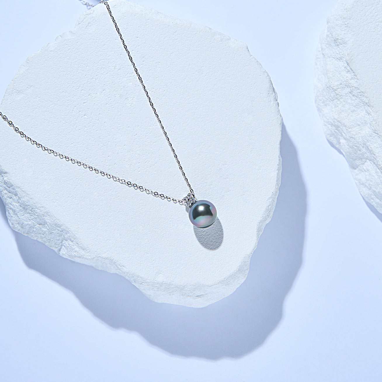 18K Solid Gold Tahitian Pearl Necklace - Genuine Saltwater Cultured Pearl Jewelry for Women - Perfect for Weddings, Parties & Special Occasions