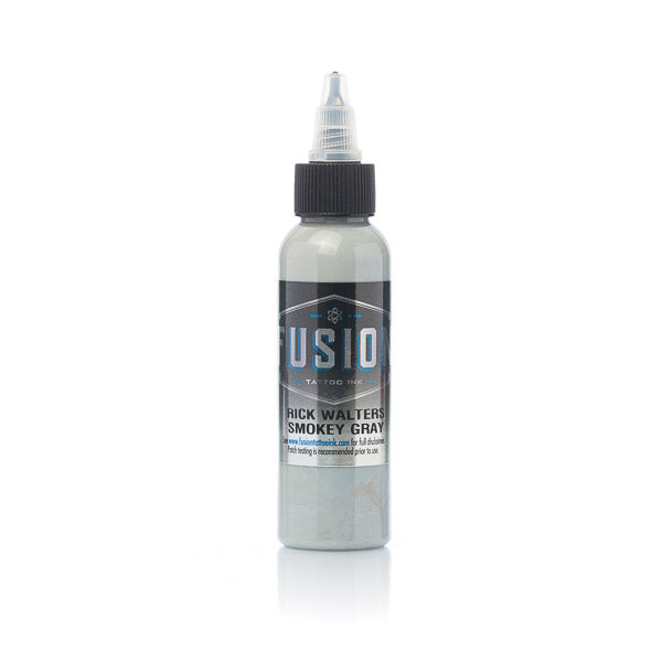 Fusion Rick Walters Smokey Gray Ink 1oz - Premium Tattoo Ink for Professional Artists & Tattoo Enthusiasts - Perfect for Realism, Black & Gray Tattoos