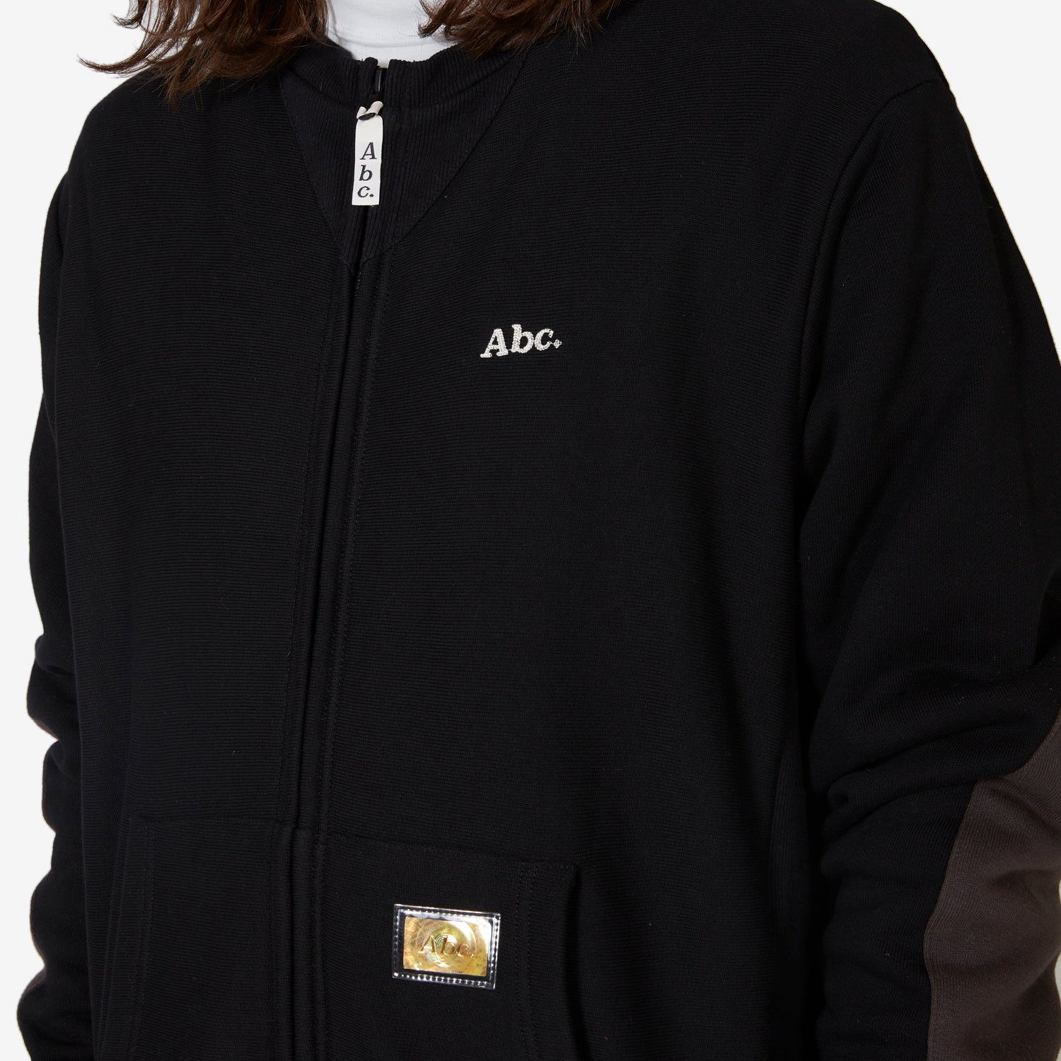 Tri-Tone Zip Up Hoodie for Men & Women - Black Stylish Pullover with Front Pockets | Perfect for Casual Wear, Gym, and Outdoor Activities