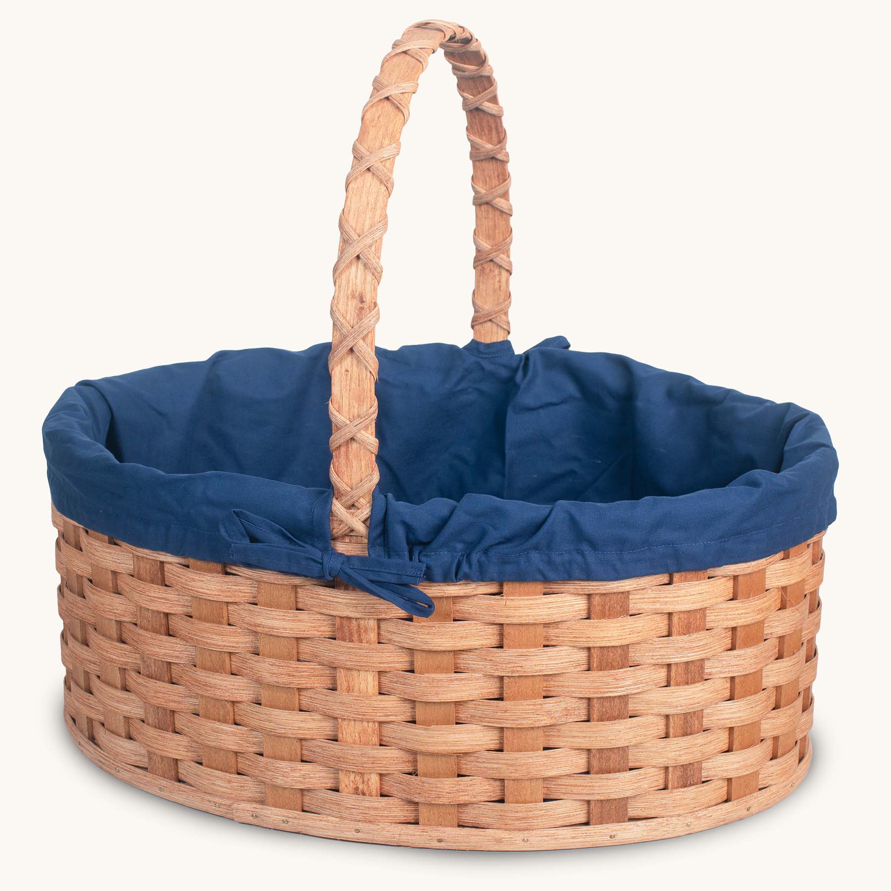 Amish Hand Sewn Basket Liner for Giant Oval Wicker Easter Basket - Perfect for Easter Egg Hunts, Gift Baskets & Spring Decorations