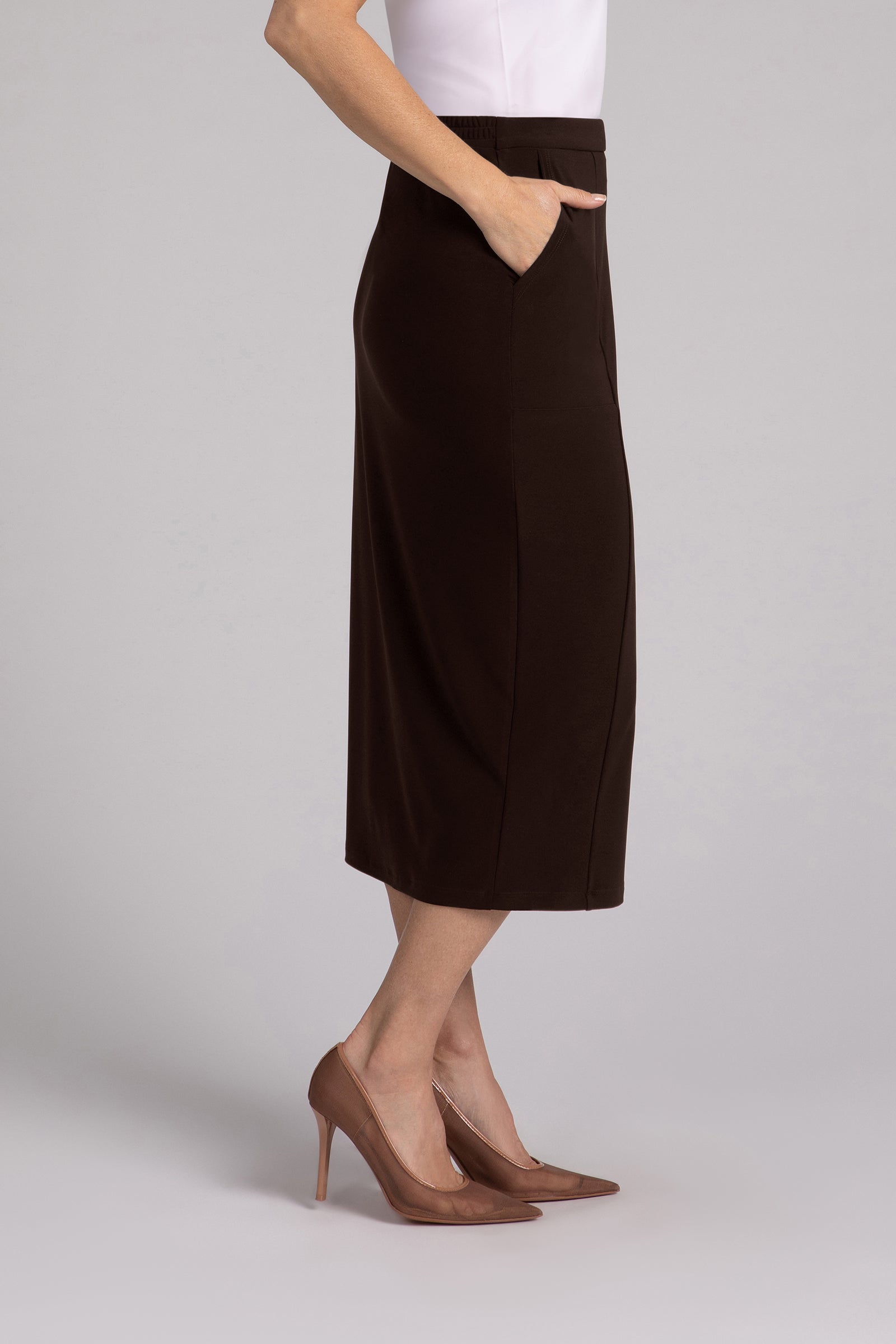 Hepburn Skirt in Chocolate Brown - Vintage-Inspired A-Line Skirt for Women | Perfect for Office, Date Night & Special Occasions