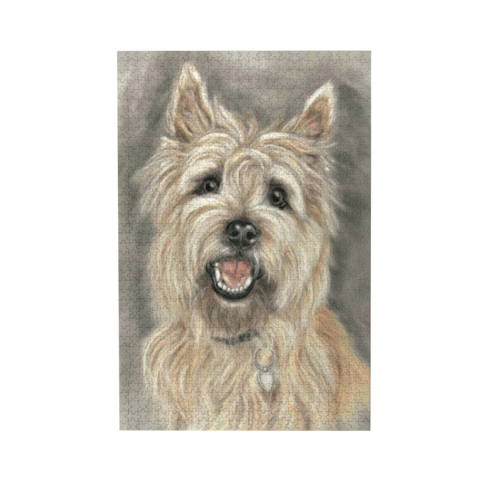 300 Piece Wooden Jigsaw Puzzle - Cairn Terrier Dog Breed Puzzle for Adults & Kids, Educational Brain Teaser Game, Perfect Gift & Home Decor (Living Room, Classroom, Family Game Night)