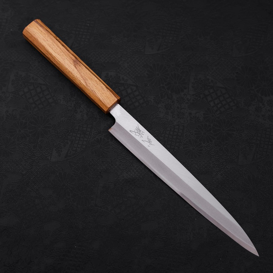 Premium Yanagiba Sushi Knife 210mm - SK Steel Blade with Kasumi Finish & Oak Handle - Perfect for Sushi Chefs & Japanese Cuisine Lovers