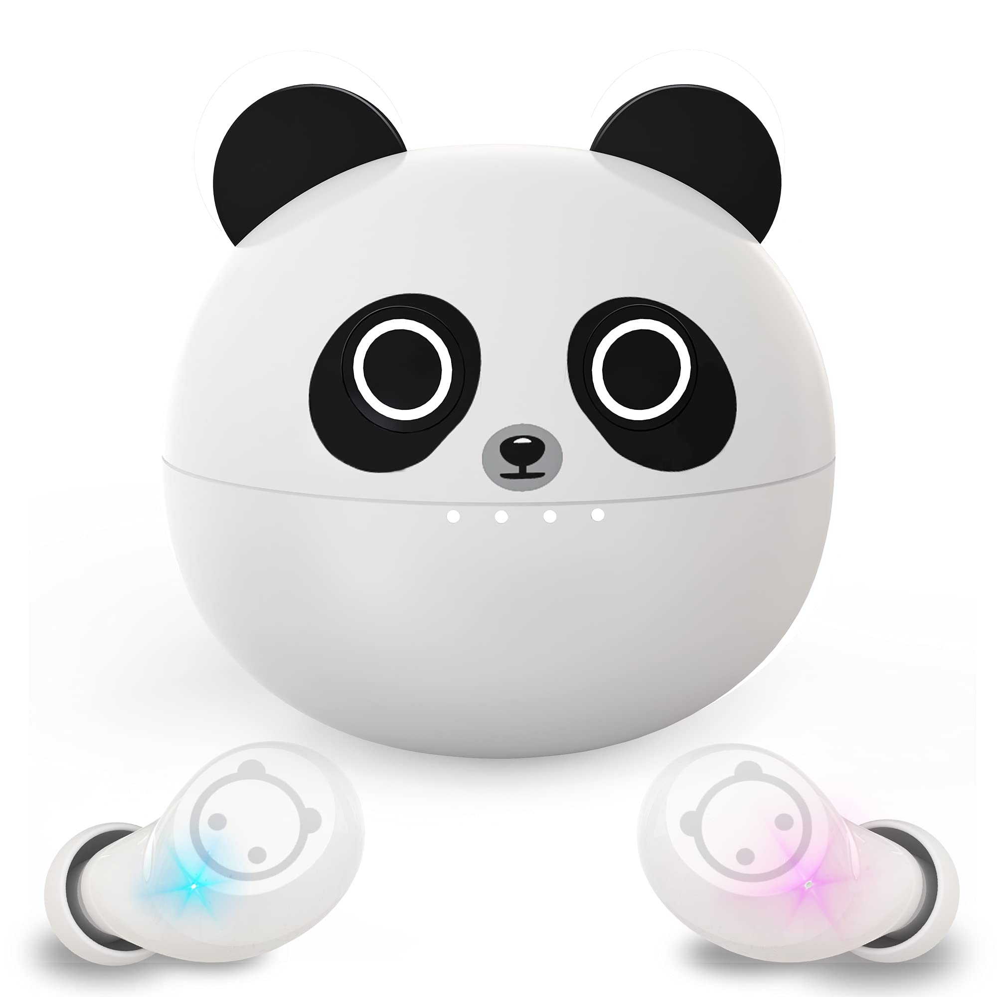 AMAFACE Kids Wireless Earbuds Bluetooth 5.3 - Cute Panda Design in-Ear Headphones with Dual Mic, HiFi Stereo Sound, Lightweight for Children, Portable Charging Case - Perfect for School, Travel & Playtime