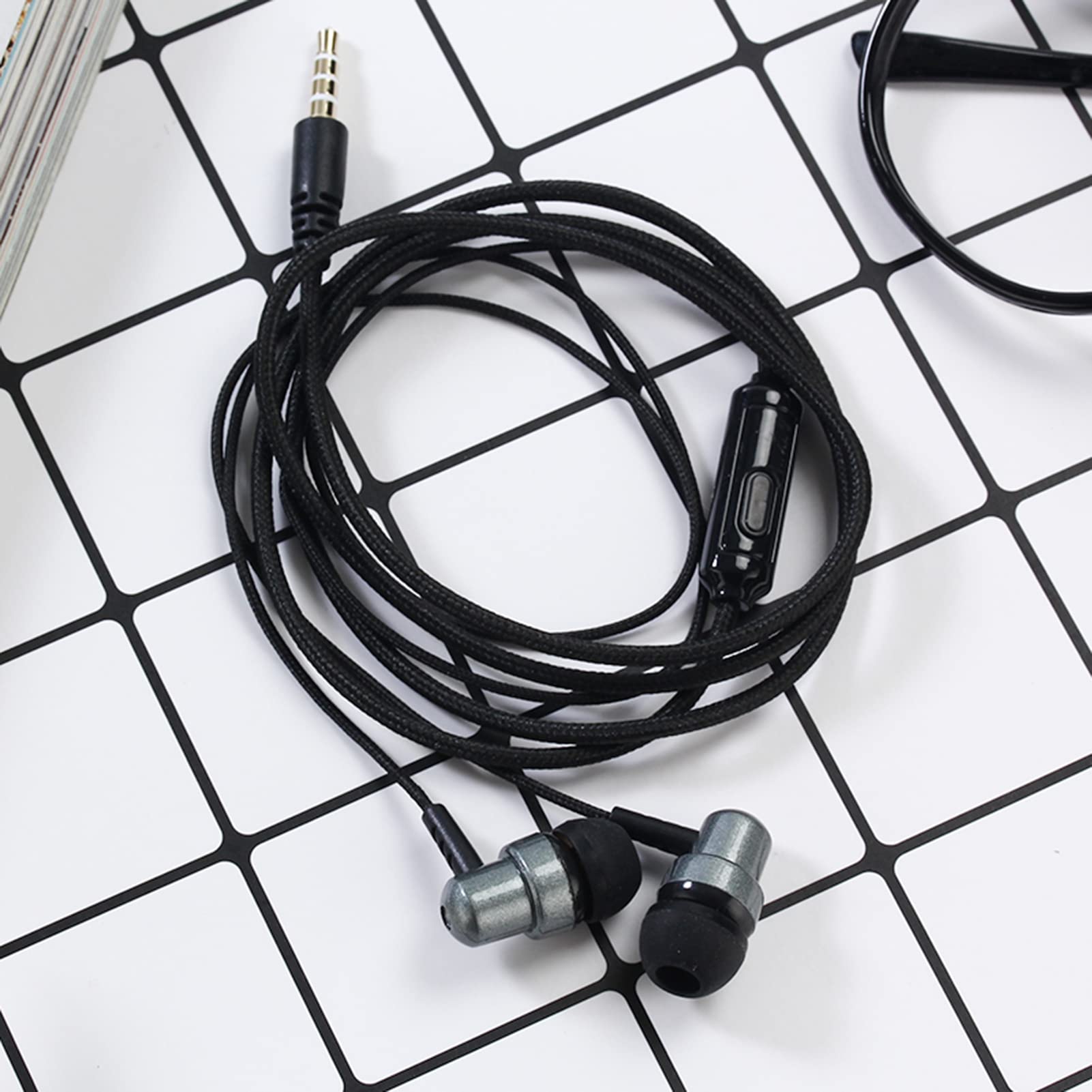 Rianpesn Noise Cancelling In-Ear Headphones with Stereo Bass - High-Quality Earbuds for iPhone, Android, Laptop & Chromebook | Perfect for Commuting, Workouts & Online Classes