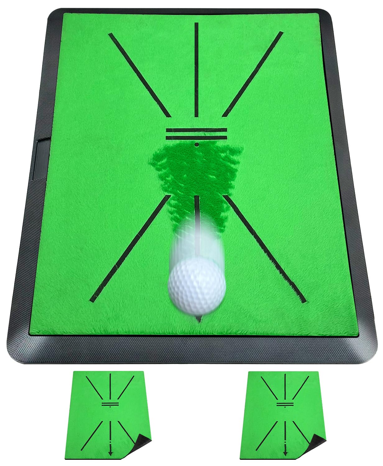 COOLMOON Golf Training Mat with Swing Path Detection - Advanced Swing Tracker Mat with Rubber Backing for Indoor/Outdoor Practice | Perfect for Home, Driving Range & Backyard Golf Training