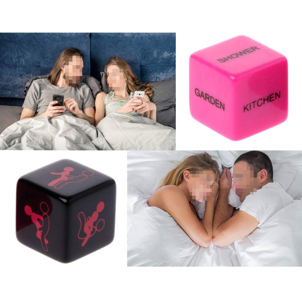 2 Pcs Funny Decision Dice Game for Couples - Polyhedral Role Playing Dice Set for Flirting, Family Parties, Bachelorette Parties & Weddings - Romantic & Fun Party Game Kit (Red) - Perfect for Date Nights, Game Nights & Icebreaker Activities