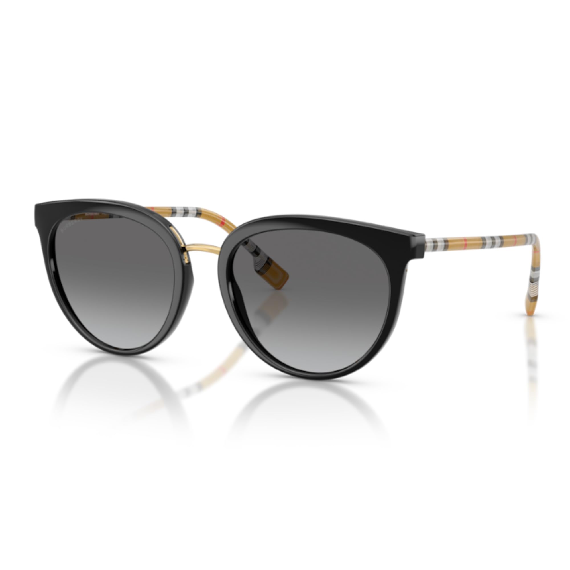 BURBERRY Willow BE4316 Gradient Round Sunglasses for Women - Luxury Designer Sunglasses with UV Protection | Perfect for Outdoor Activities, Beach Vacations & Fashion Accessories