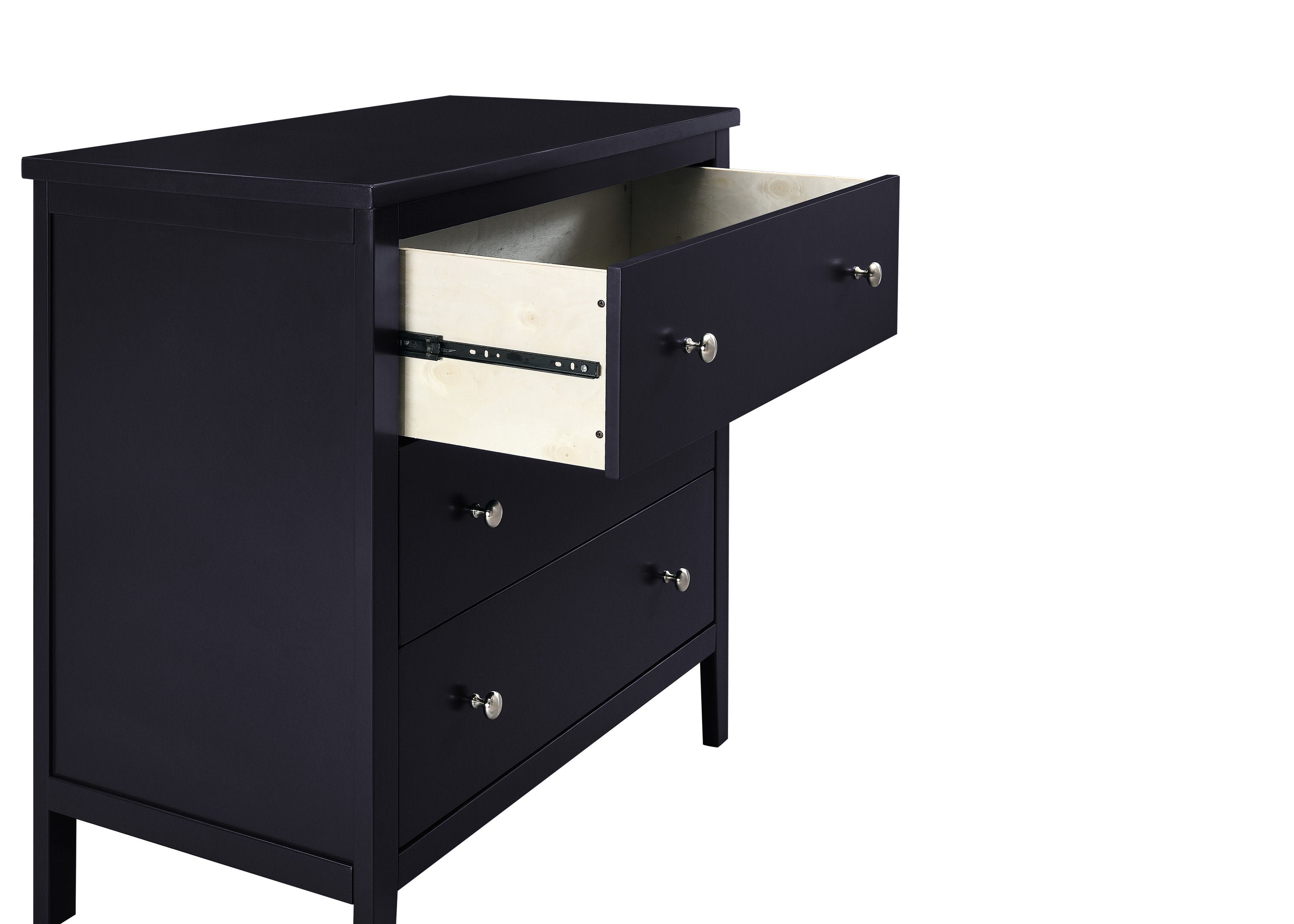 Campbell 3 Drawer Dresser - Wooden Chest of Drawers for Bedroom Storage, Organizer for Clothes & Accessories | Perfect for Home, Dorm, Nursery & Office Organization