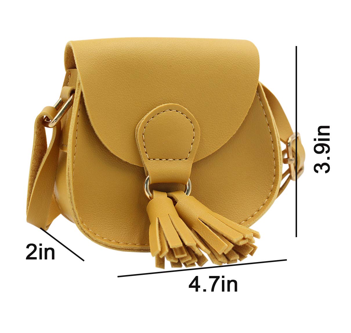 JUMISEE Girls Mini Shoulder Purse Crossbody Bag with Tassel - Cute Toddler Handbag for Kids, Birthday Gifts, Dress Up & Pretend Play Accessories