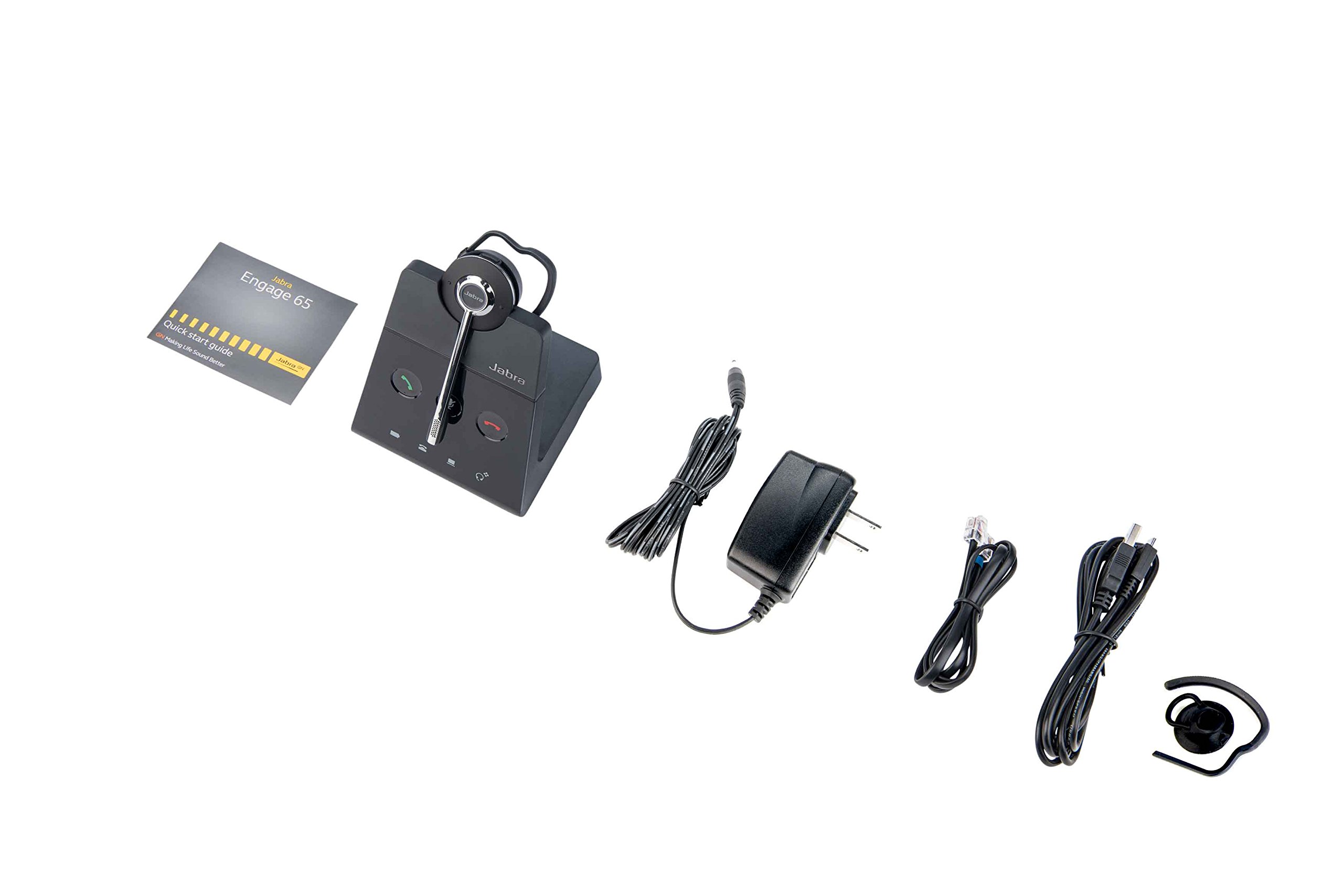 Cisco Compatible Jabra Engage 65 Wireless Convertible Headset Bundle with EHS Adapter - Works with Cisco IP Phones 8851/8861/8865/8961/9971/9951 & PC/MAC USB - Ideal for Office Calls, Remote Work & Video Conferencing