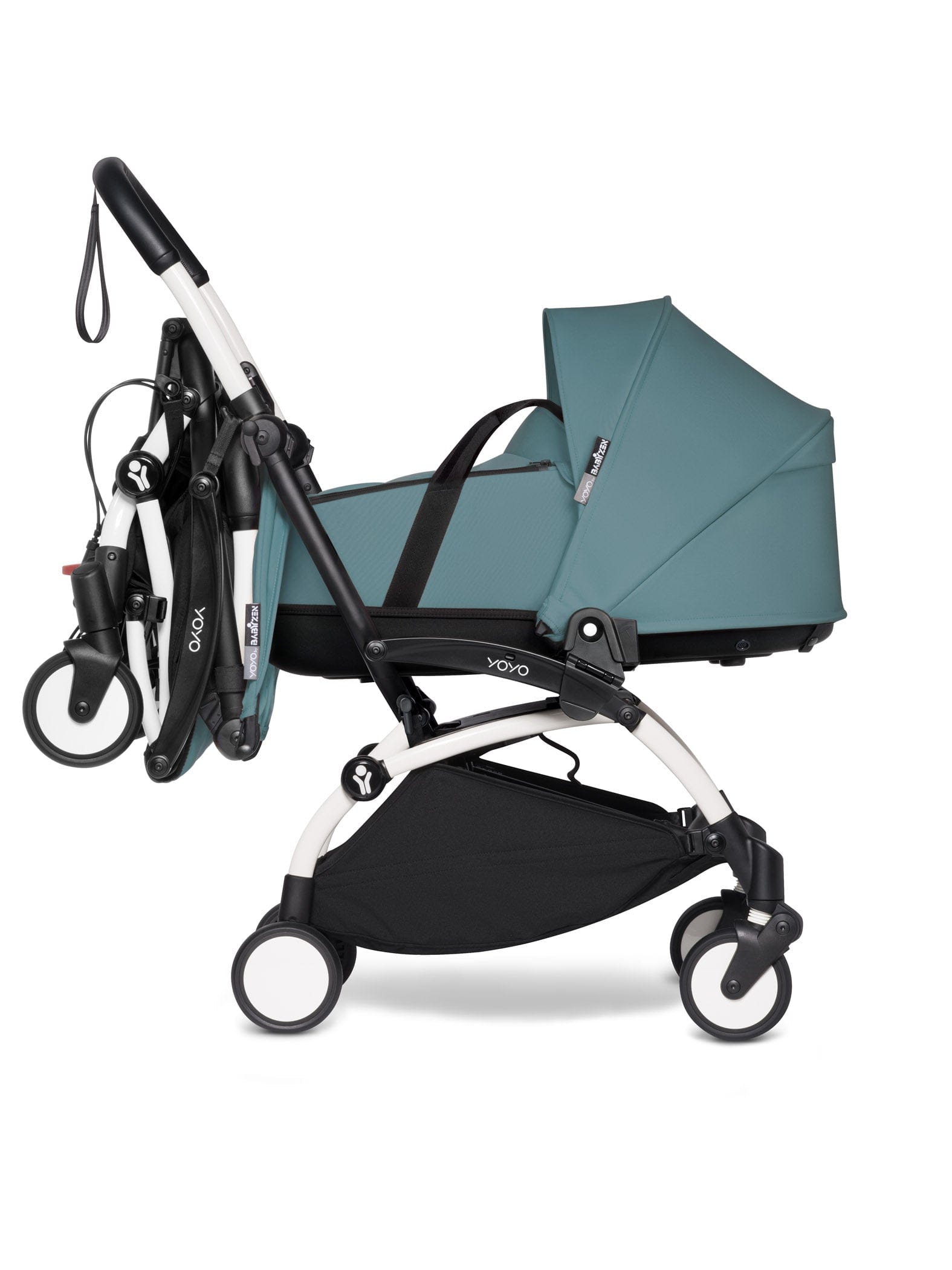 Stokke YOYO 3 Double Stroller with Bassinet & Toddler Seat - Lightweight Compact Travel Stroller for Twins or Siblings (Ages 0-4) | Perfect for City Walks, Air Travel & Everyday Use