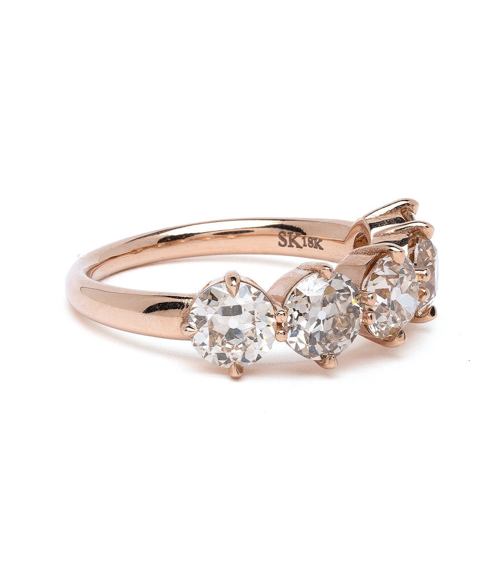 Claudette 5 Stone Diamond Ring for Women - Elegant Wedding, Engagement & Anniversary Jewelry Gift - Perfect for Bridal, Party & Special Occasions