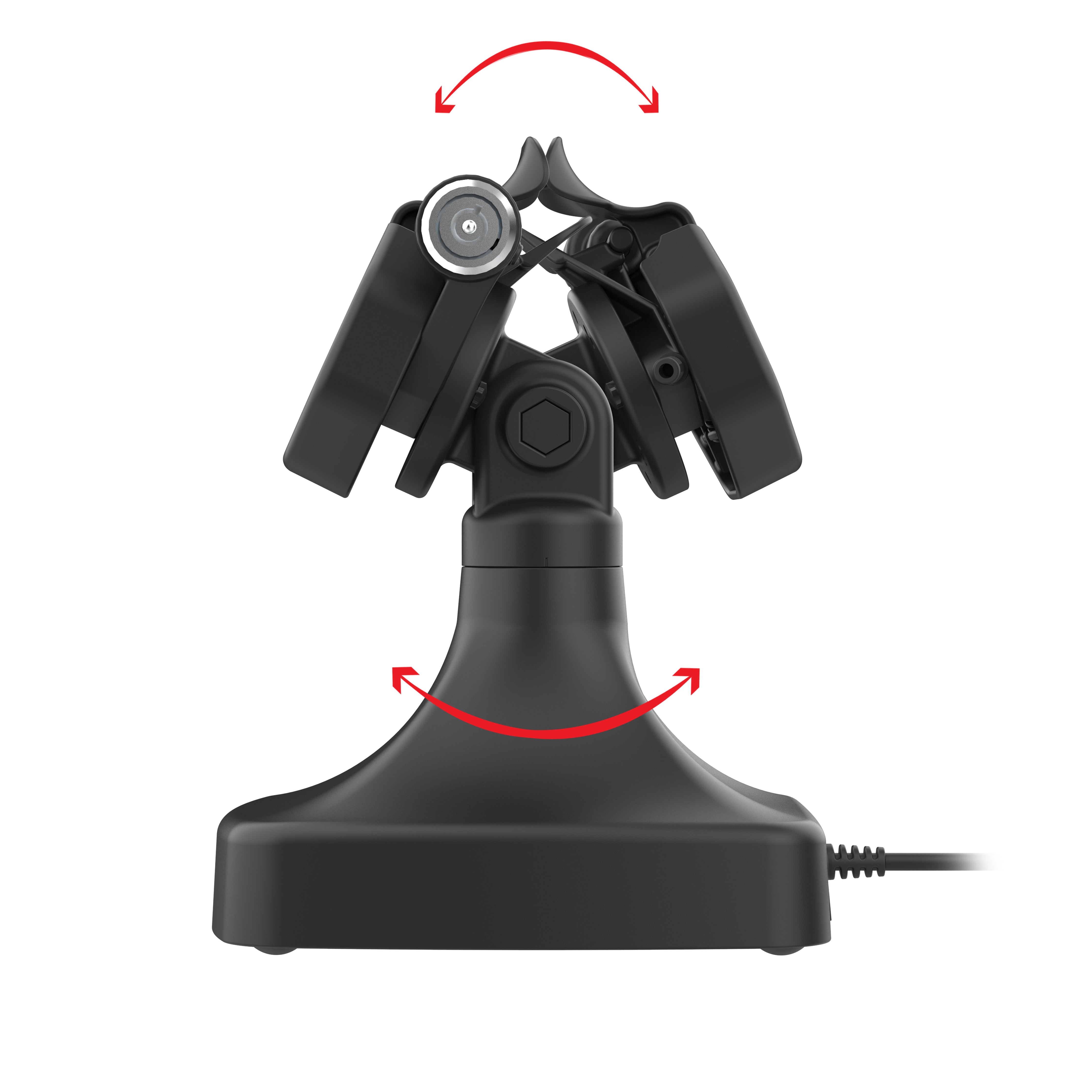 GDS® Uni Conn™ Powered Locking Tilt & Swivel Dock with PoE + Data (RAM GDS DOCKLR D14 U3E 2A) - Secure Computer Mount for Office & Industrial Workstations