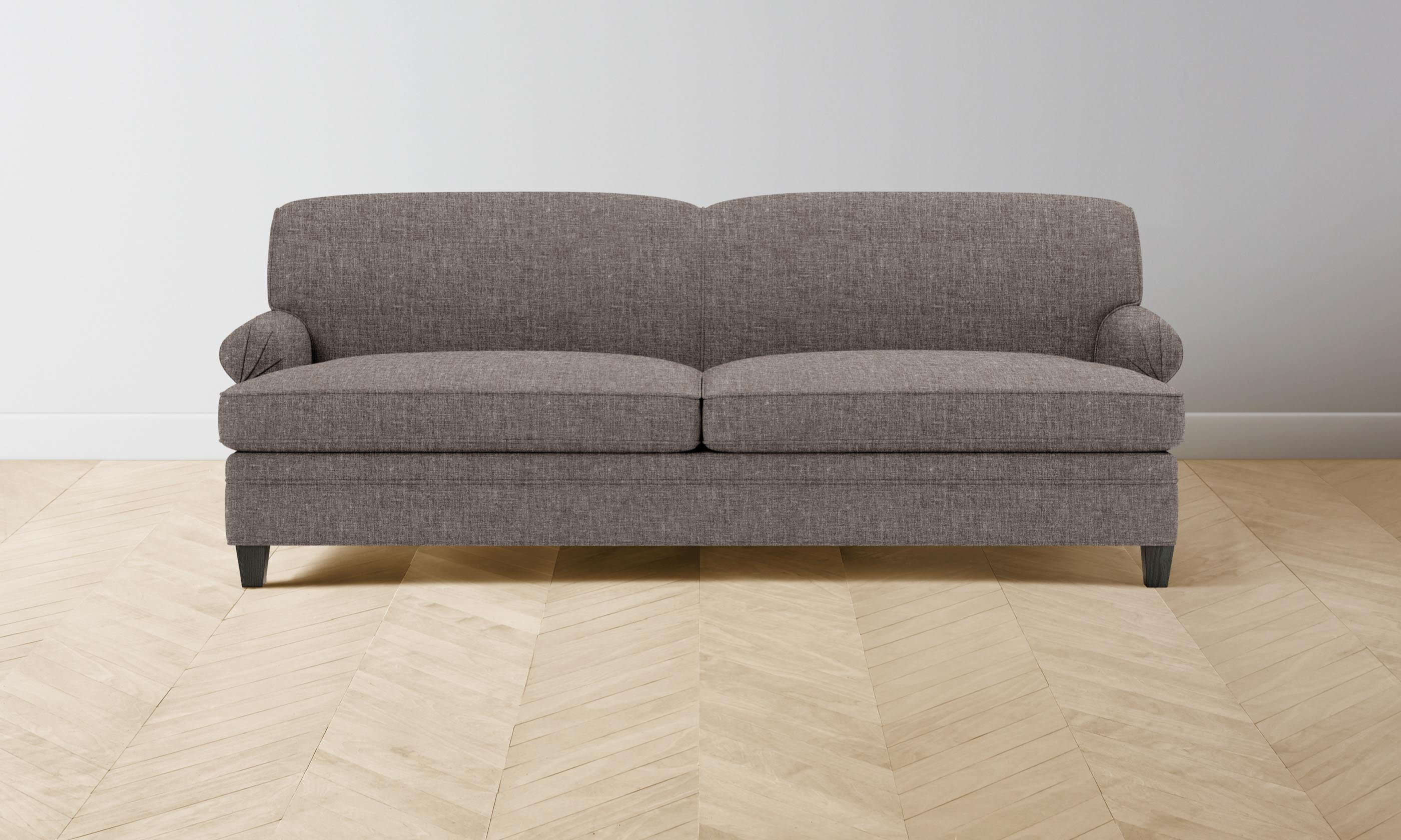 Carmine Sofa - Heritage Belgian Linen Upholstery in Rich Carob Brown | Perfect for Living Rooms, Lounges & Cozy Home Decor