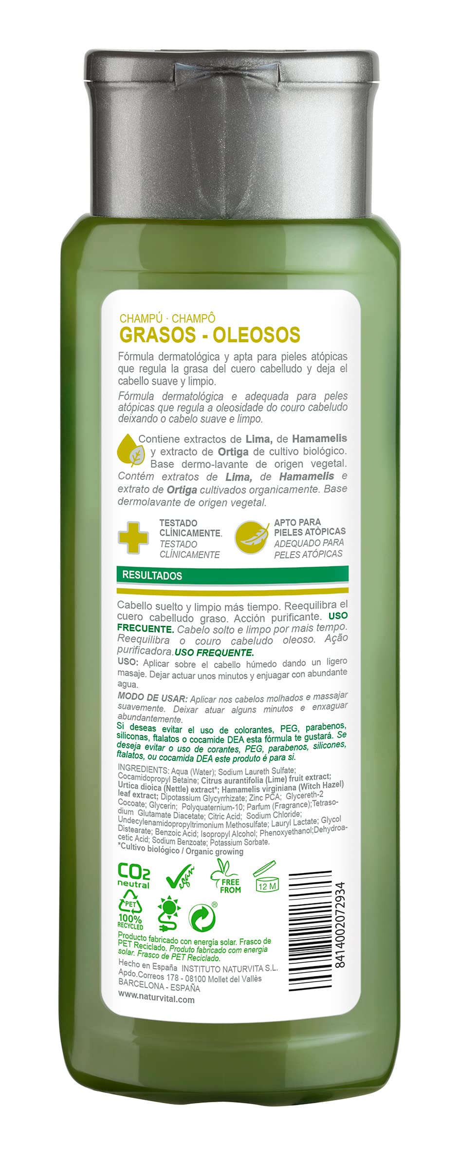 Natur Vital Moisturizing Shampoo for Dry & Damaged Hair - Hydrating & Repairing Formula for Soft, Healthy Hair | Daily Use & Salon-Quality Results