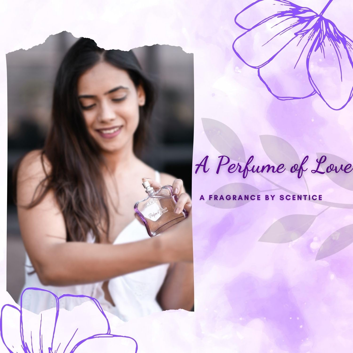 Scentice Parfum d'Amour Eau De Parfum - Long Lasting Premium Women's Perfume | Travel Size 50ml | Perfect for Date Nights, Office & Special Occasions