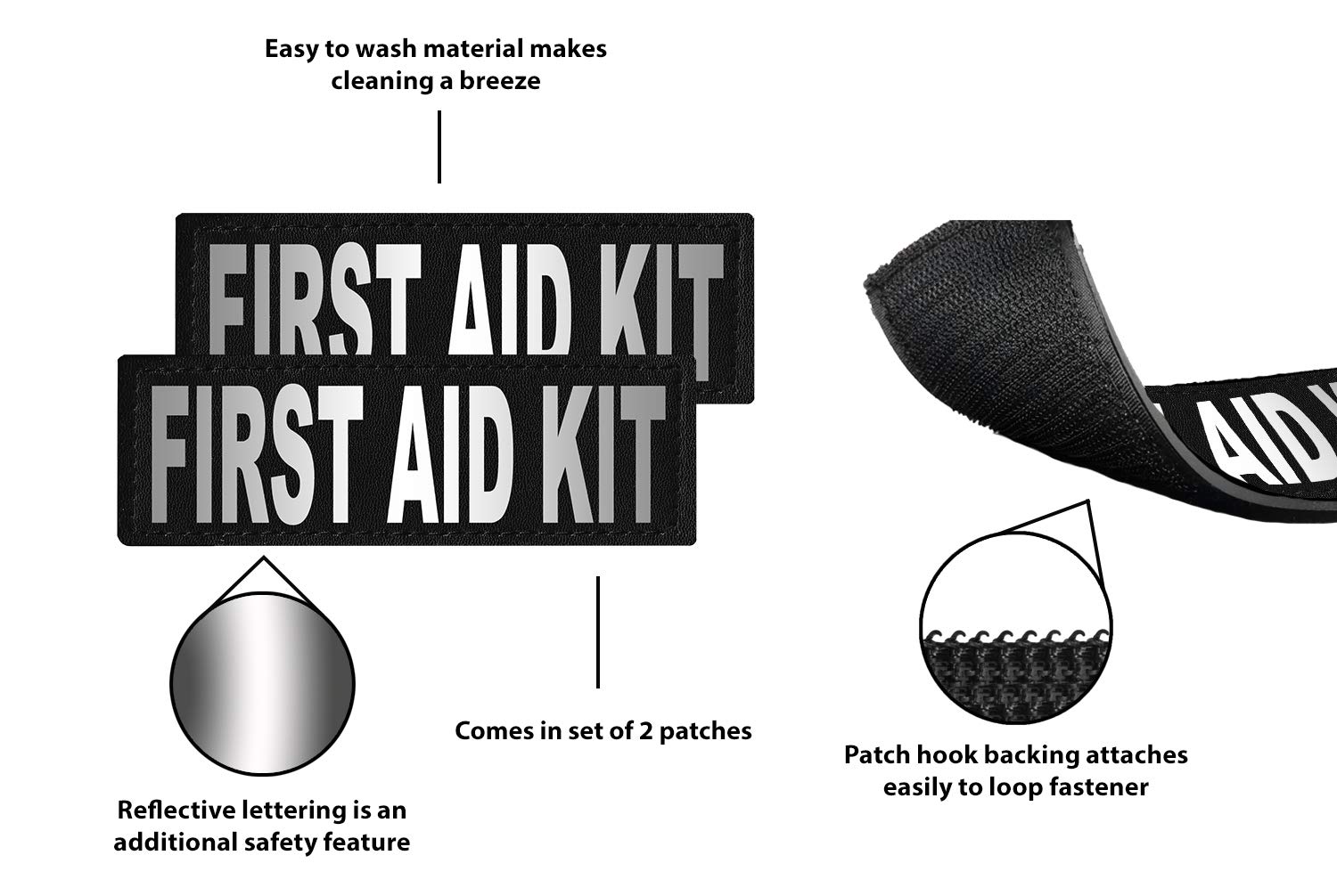 Dogline First Aid Kit with Removable Patches for Small & Medium Dogs - Emergency Pet Care for Hiking, Camping & Outdoor Adventures