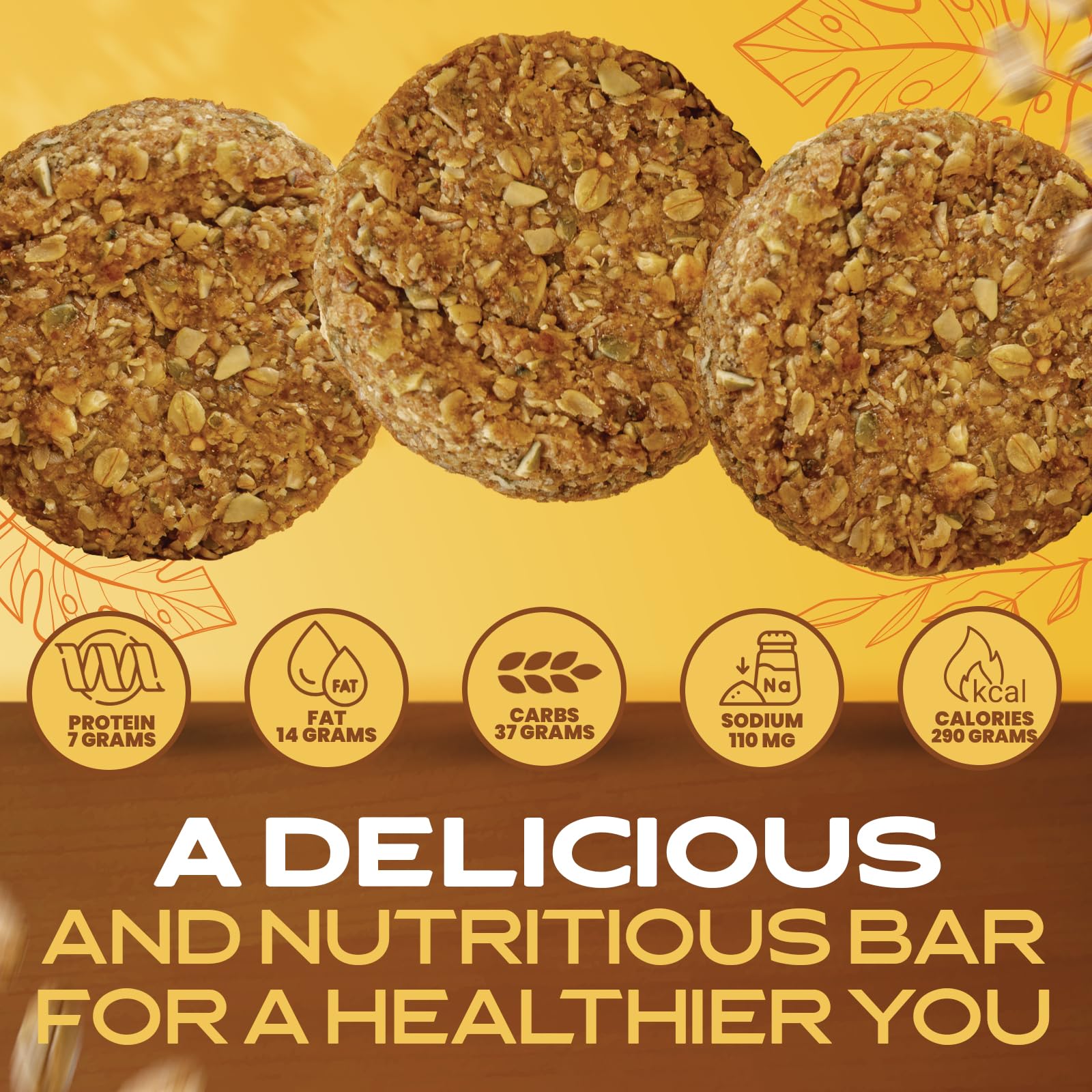 SOW STRONG FOOD Original Oat Bar (3-Pack) - High Energy & Protein Snacks, Keto & Gluten Free Vegan Cookies for Adults - Perfect for Hiking, Workouts & Office Snacking