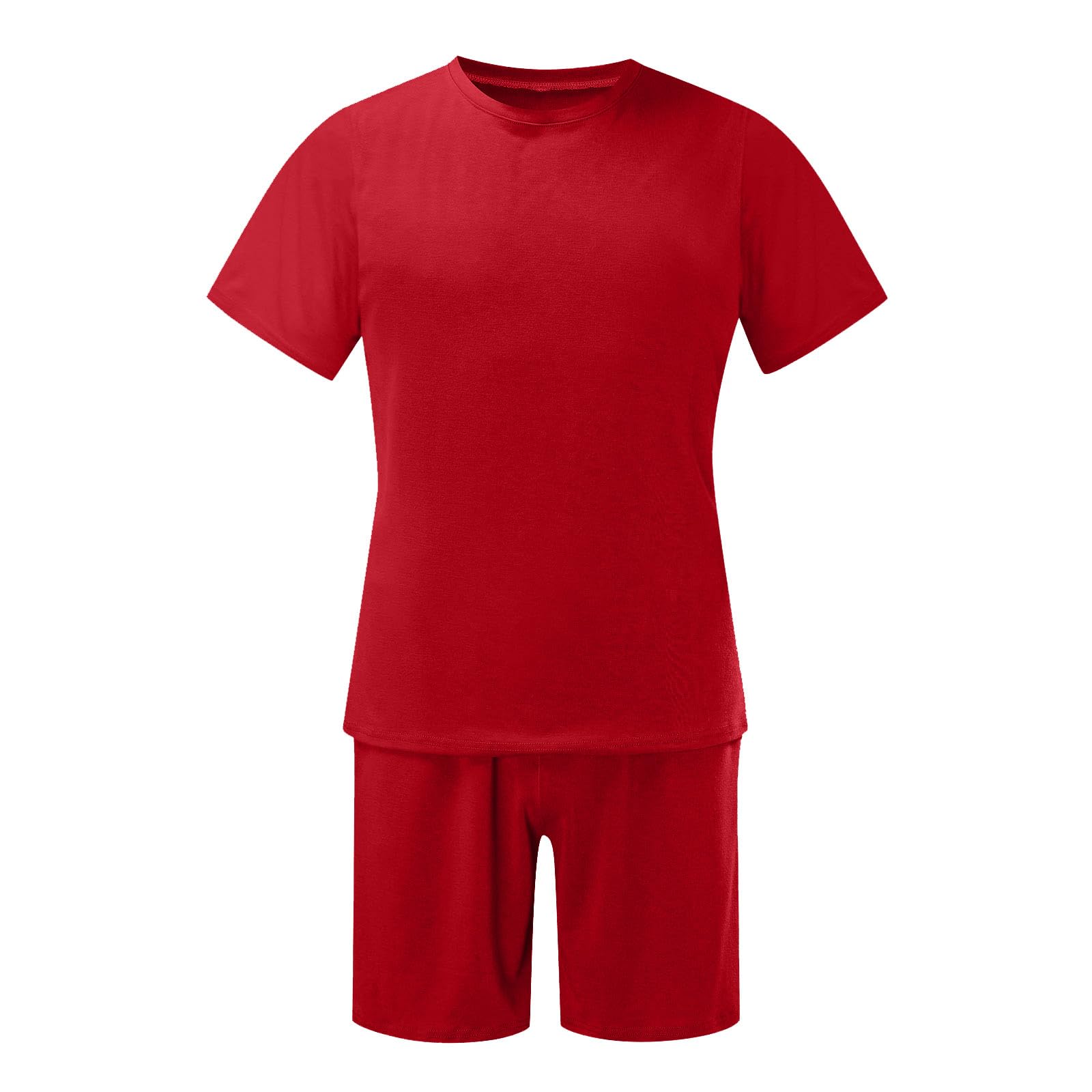 TUQIDEWU Men's 2-Piece Tracksuit Set - Casual Short Sleeve Top & Beach Shorts for Summer, Gym, Running & Activewear | Mountain Hiking & Outdoor Sports Outfit