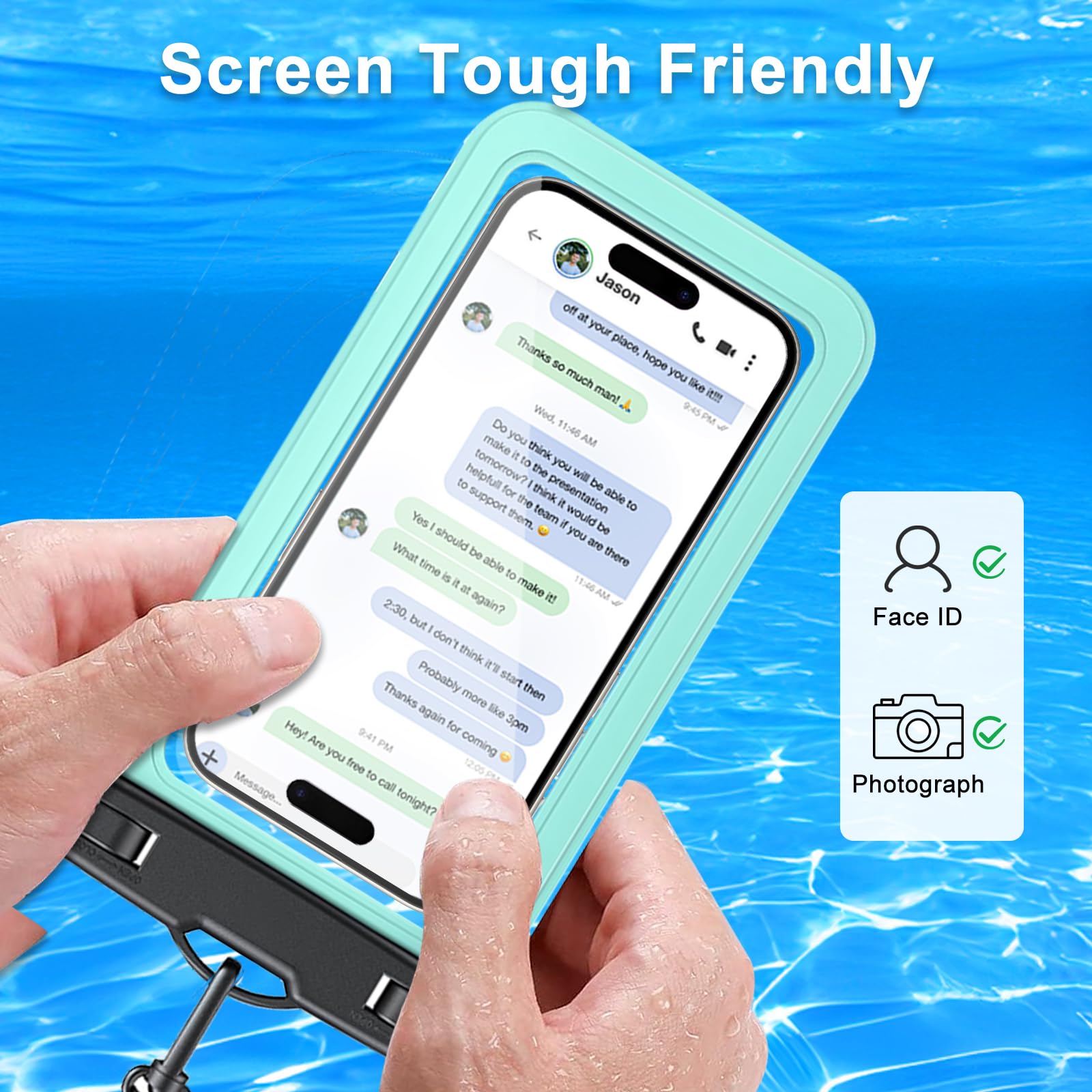 2 Pack Waterproof Phone Pouch for iPhone 16/15/14/13/12 Pro Max & Samsung Galaxy S25/S24 (Up to 7.5