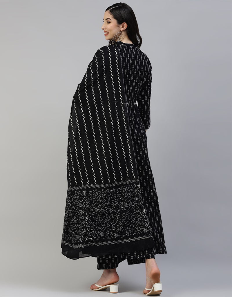Stylish Black Cotton Palazzo Suit for Women - Comfortable & Elegant Outfit for Summer, Beach, Vacation & Casual Wear
