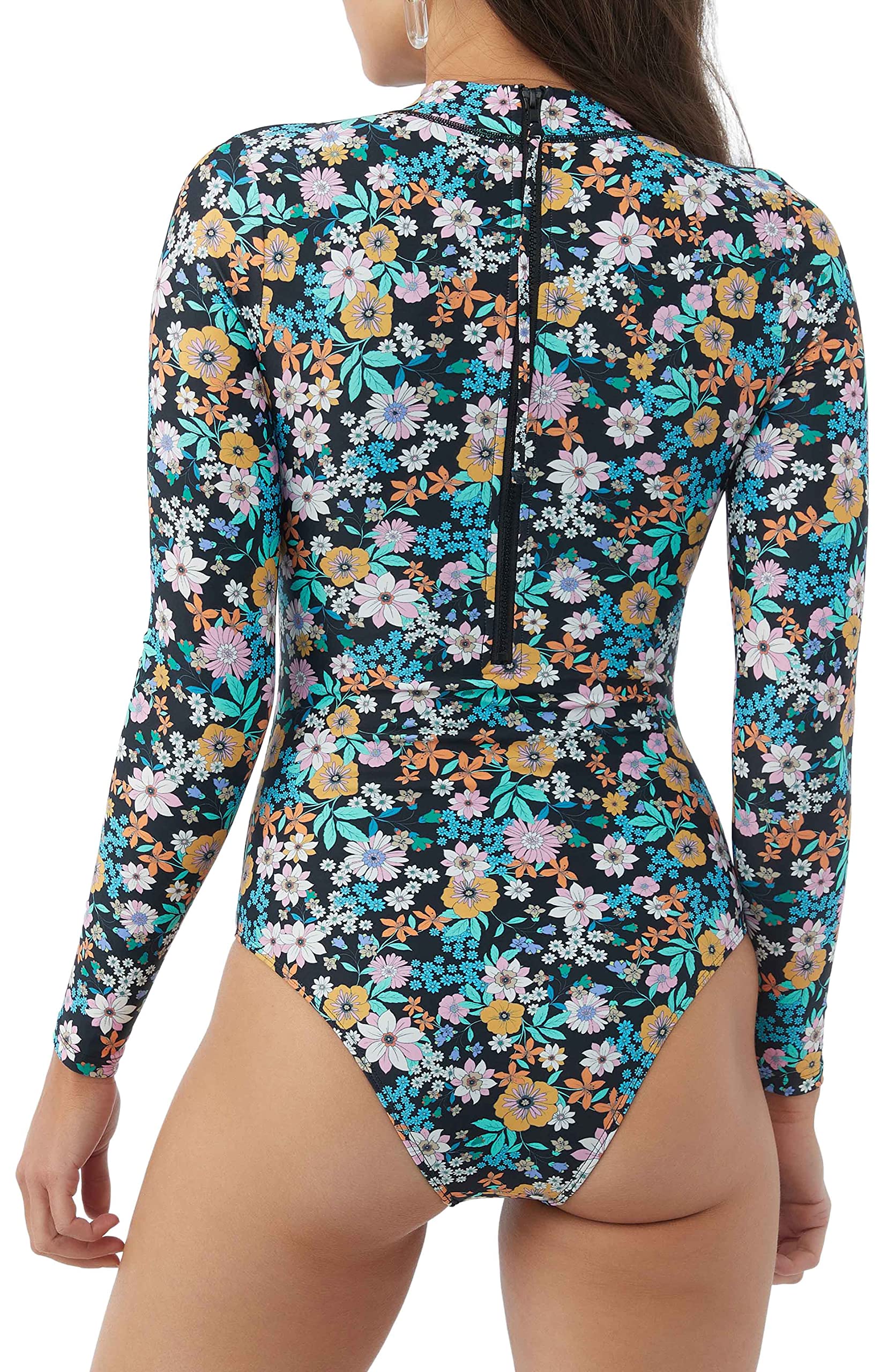 O'NEILL Women's Long Sleeve One Piece Swimsuit - UV Protection Surfing & Swimming Rashguard for Beach, Pool & Water Sports