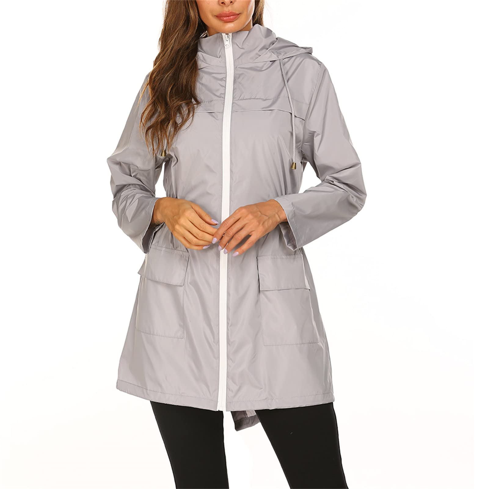 Women's Waterproof Rain Jacket with Hood - Lightweight Windbreaker for Outdoor Hiking, Travel & Active Lifestyle - All-Weather Protection for Rainy Days & Adventures