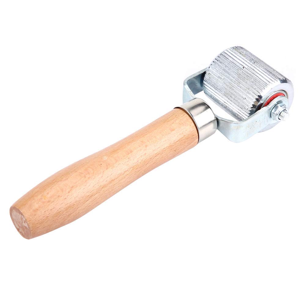 Aramox Heavy Duty Tire Repair Tool with Wood Handle & Ball Bearing Roller - Professional Puncture Repair Kit for Cars, Trucks, Motorcycles (Large Size) - Ideal for Emergency Roadside Repairs & Garage Use