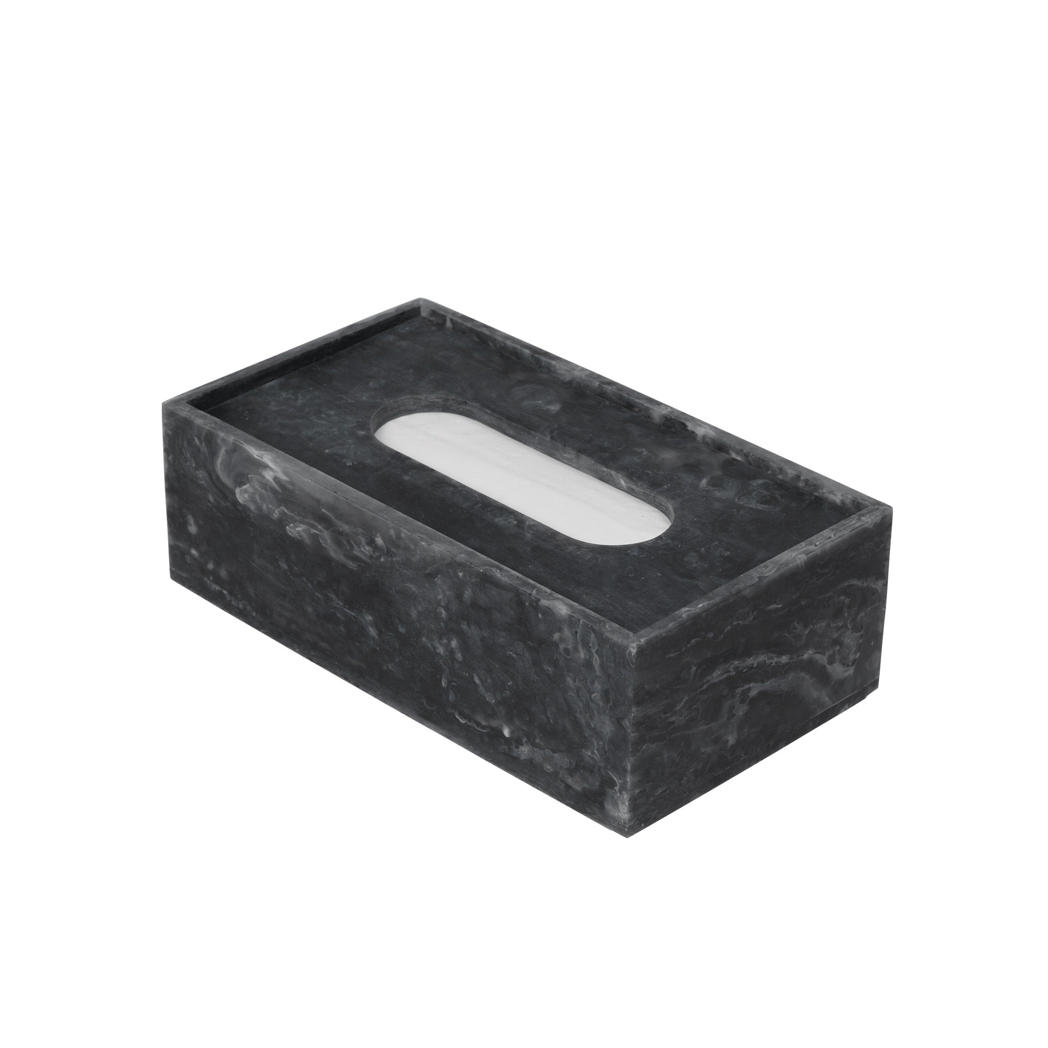 FERM LIVING Mist Tissue Box - Charcoal Gray, 21x12cm Modern Tissue Holder for Bathroom, Living Room & Office Decor