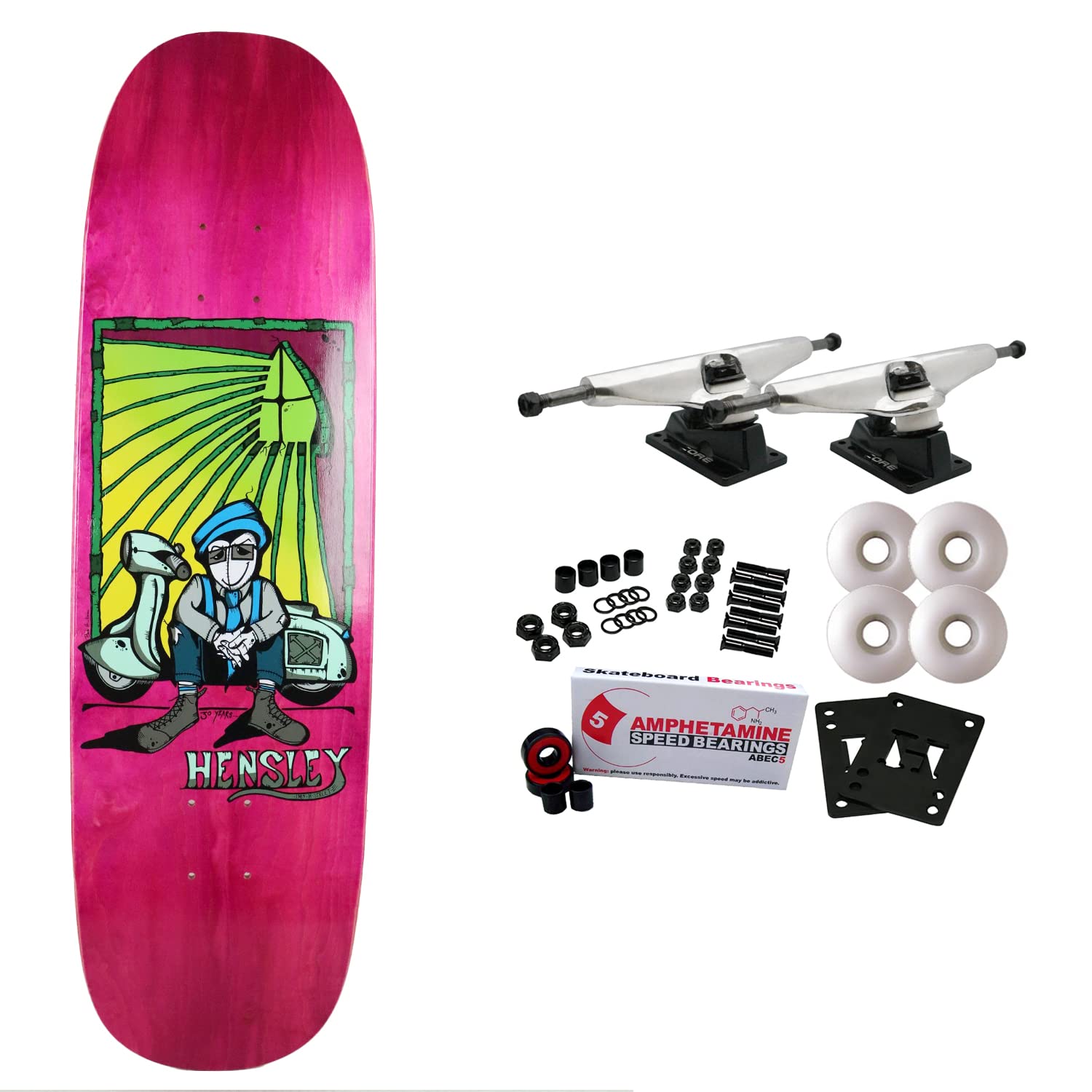 H-Street Hensley Hickman Complete Skateboard - 9.0