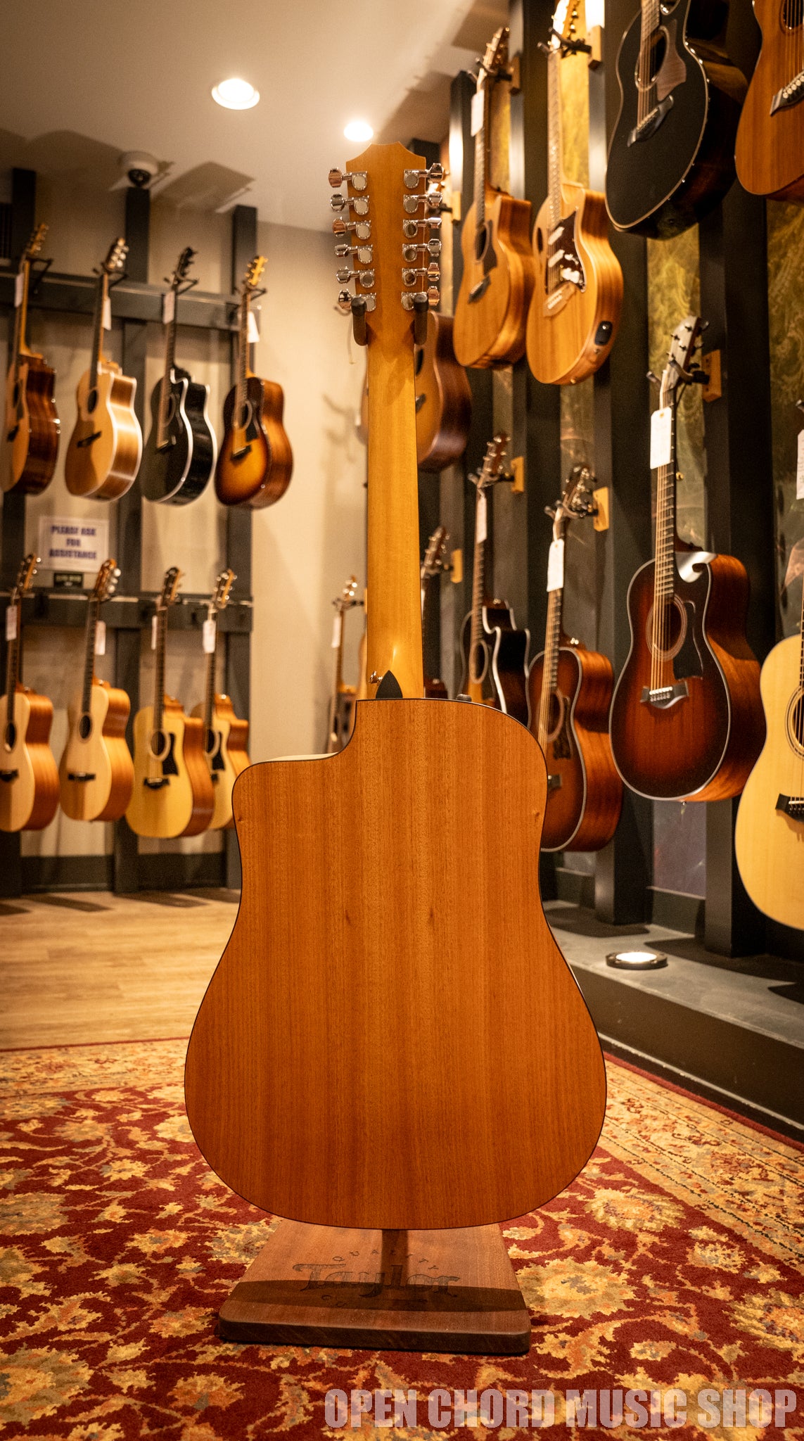 Taylor 150ce 12-String Dreadnought Acoustic Guitar (Natural) - Premium Solid Spruce Top & Mahogany Back/Sides - Perfect for Live Performances, Studio Recording & Fingerstyle Playing (Serial: 2206044479)