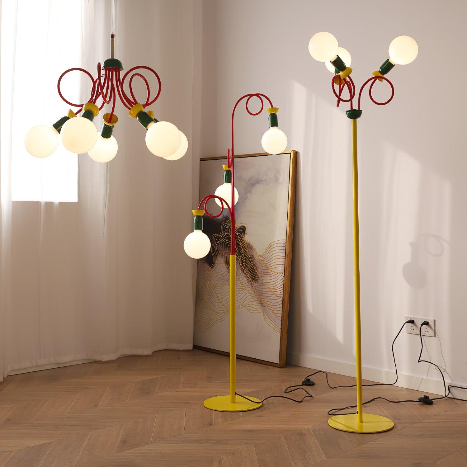 Modern Circle Play Floor Lamp - Adjustable LED Standing Light for Living Room, Bedroom & Nursery - Stylish Ambient Lighting for Relaxation & Decor