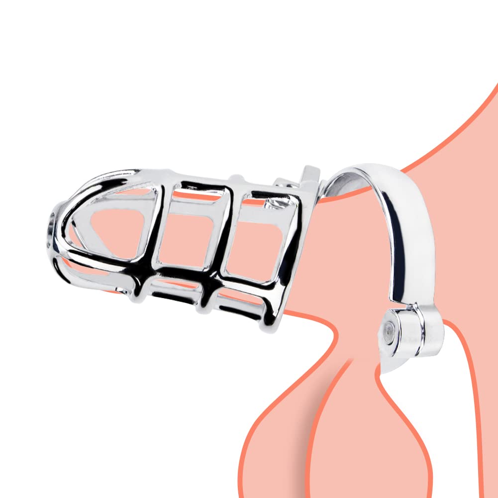 Premium Male Chastity Device - Cock Cage with 3 Adjustable Rings for Penis Exercise & Sex Bondage | Comfortable Adult Sex Toy for Men | Perfect for BDSM, Tease Play & Long-Term Wear