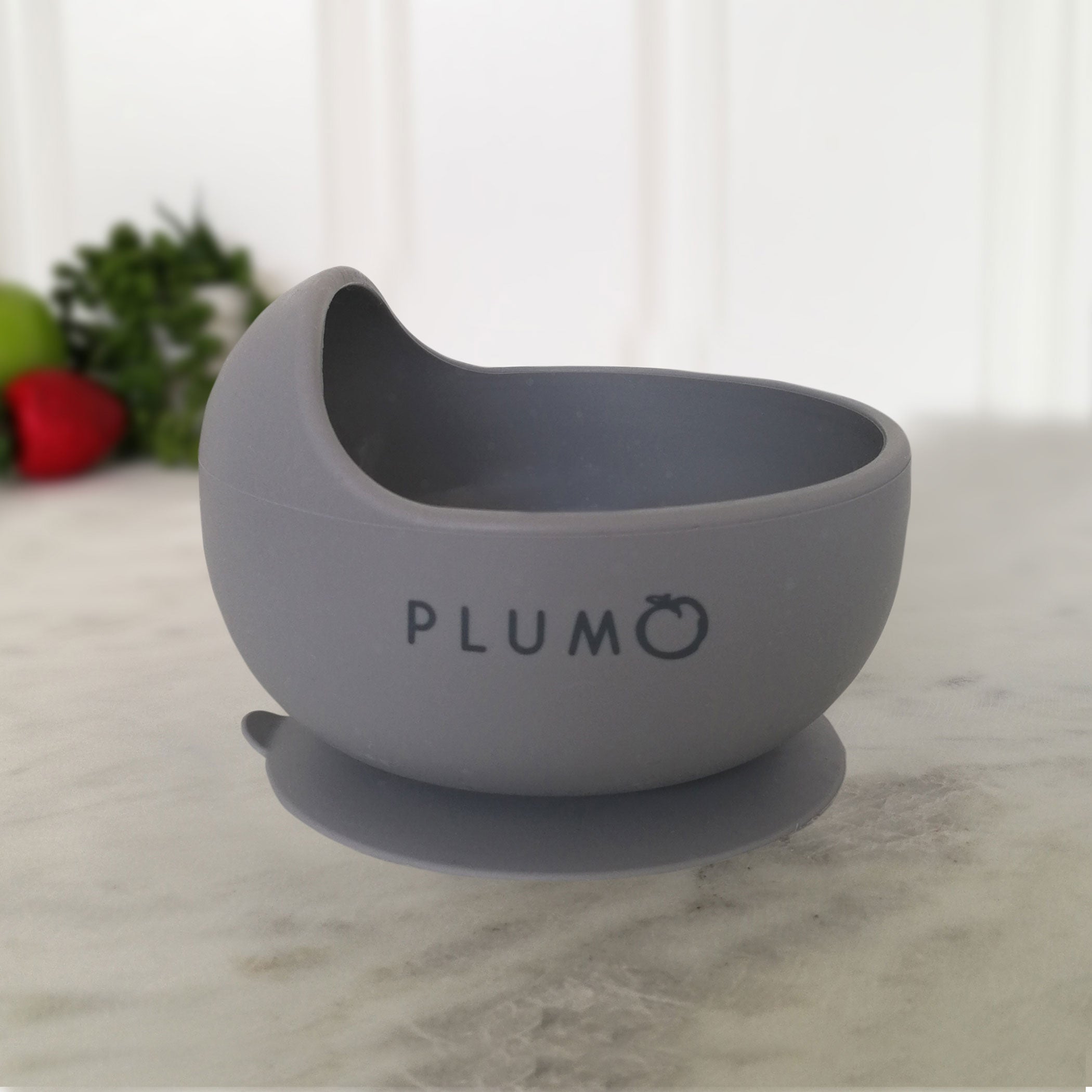 Premium Silicone Duck Egg Bowl - Non-Slip Grey Feeding Bowl for Babies & Toddlers - Perfect for Baby-Led Weaning, High Chair Meals, and Mess-Free Snack Time