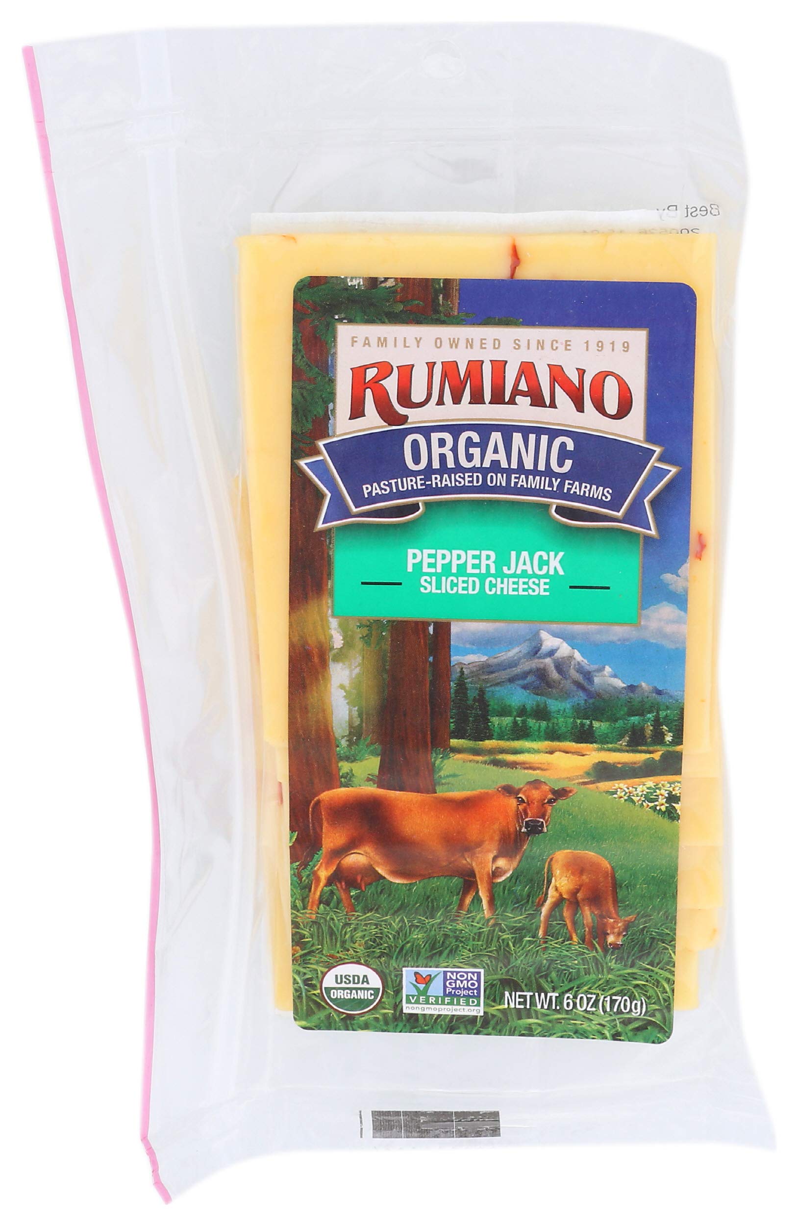 Organic Pepper Jack Cheese Sliced 6 oz - Perfect for Sandwiches & Snacking