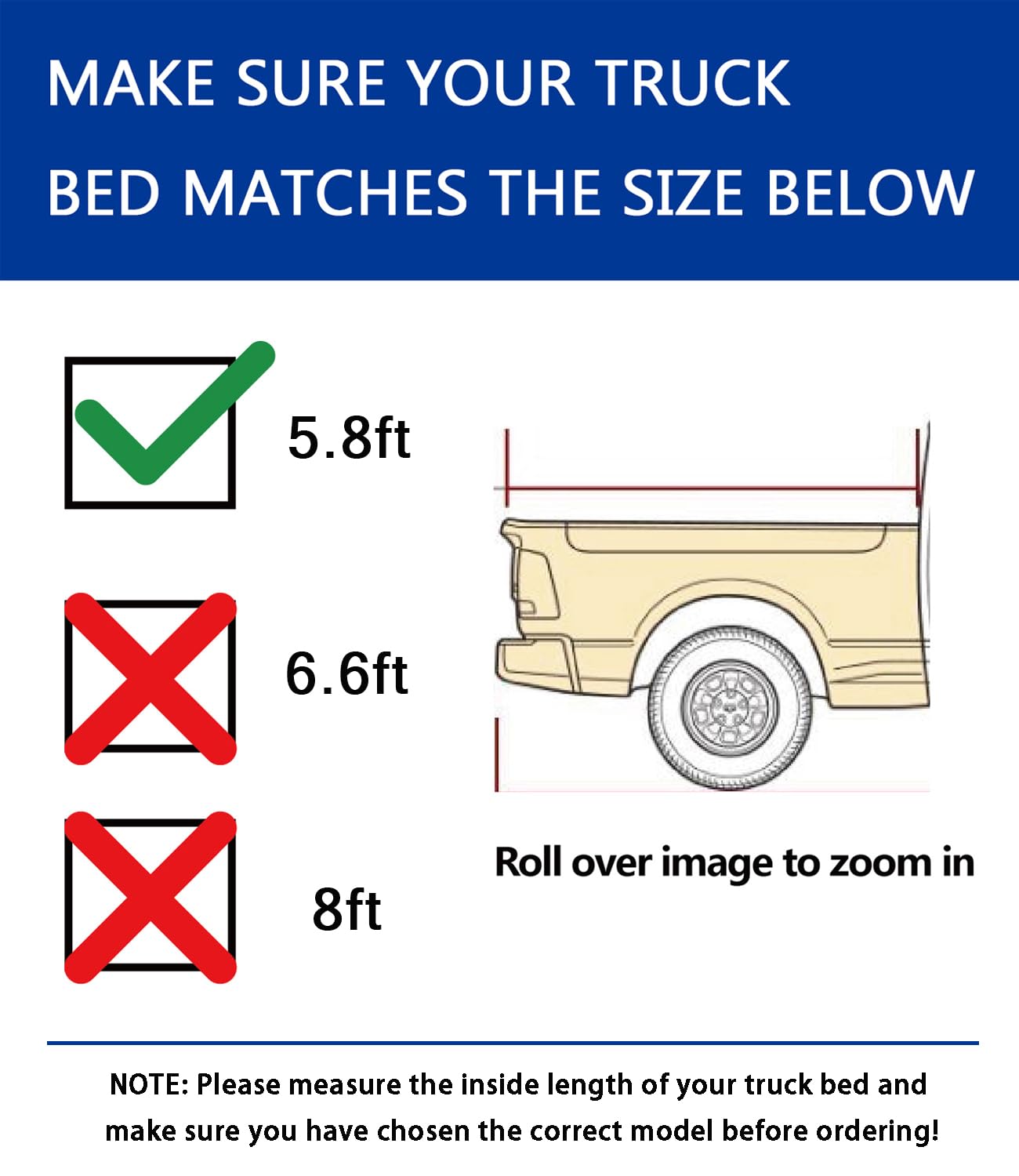 5.8ft Soft Quad-Fold Truck Bed Cover for 2007-2025 Chevy Silverado & GMC Sierra 1500 Fleetside | Waterproof Tonneau Cover | Durable & Easy Installation | Perfect for Camping, Hauling & Outdoor Adventures