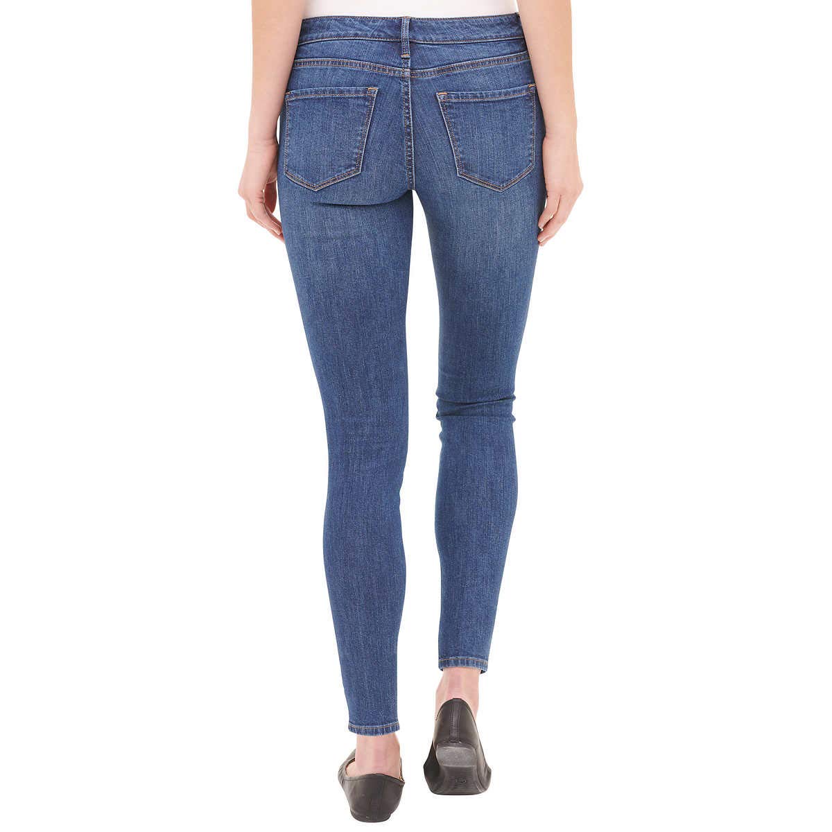 Tommy Hilfiger Women's Mid Rise Skinny Jeans - Bright Blue Wash (Size 4) | Stretch Denim Pants for Casual Wear & Everyday Outfits